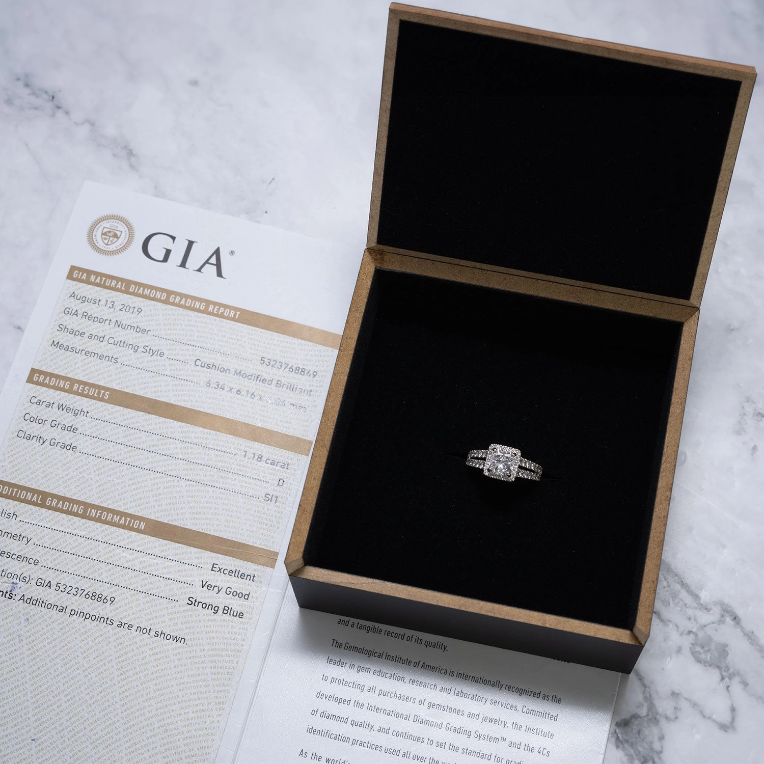 1.18 ct Diamond Whitegold Ring   VVS1