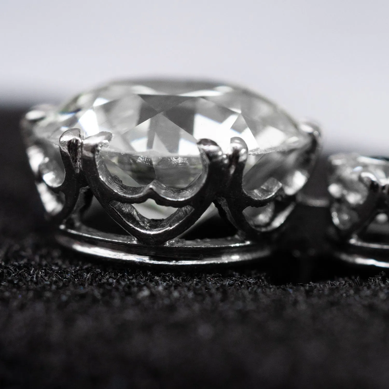 7,90 ct Diamant Platin & 18k Weißgold Ohrring   VSS-SI