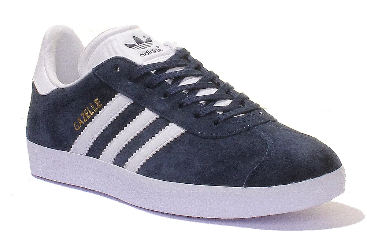 Adidas Gazelle Wildleder-Leder-Turnschuhe in Marineblau Weiß Schuhe Adidas