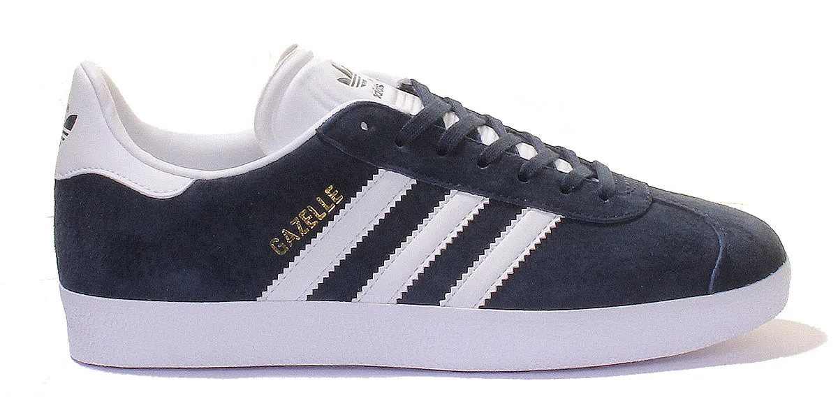 Adidas Gazelle Wildleder-Leder-Turnschuhe in Marineblau Weiß Schuhe Adidas