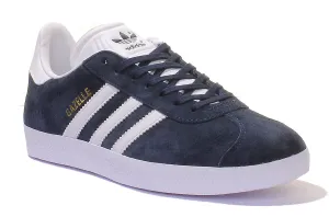 Adidas Gazelle Wildleder-Leder-Turnschuhe in Marineblau Weiß Schuhe Adidas