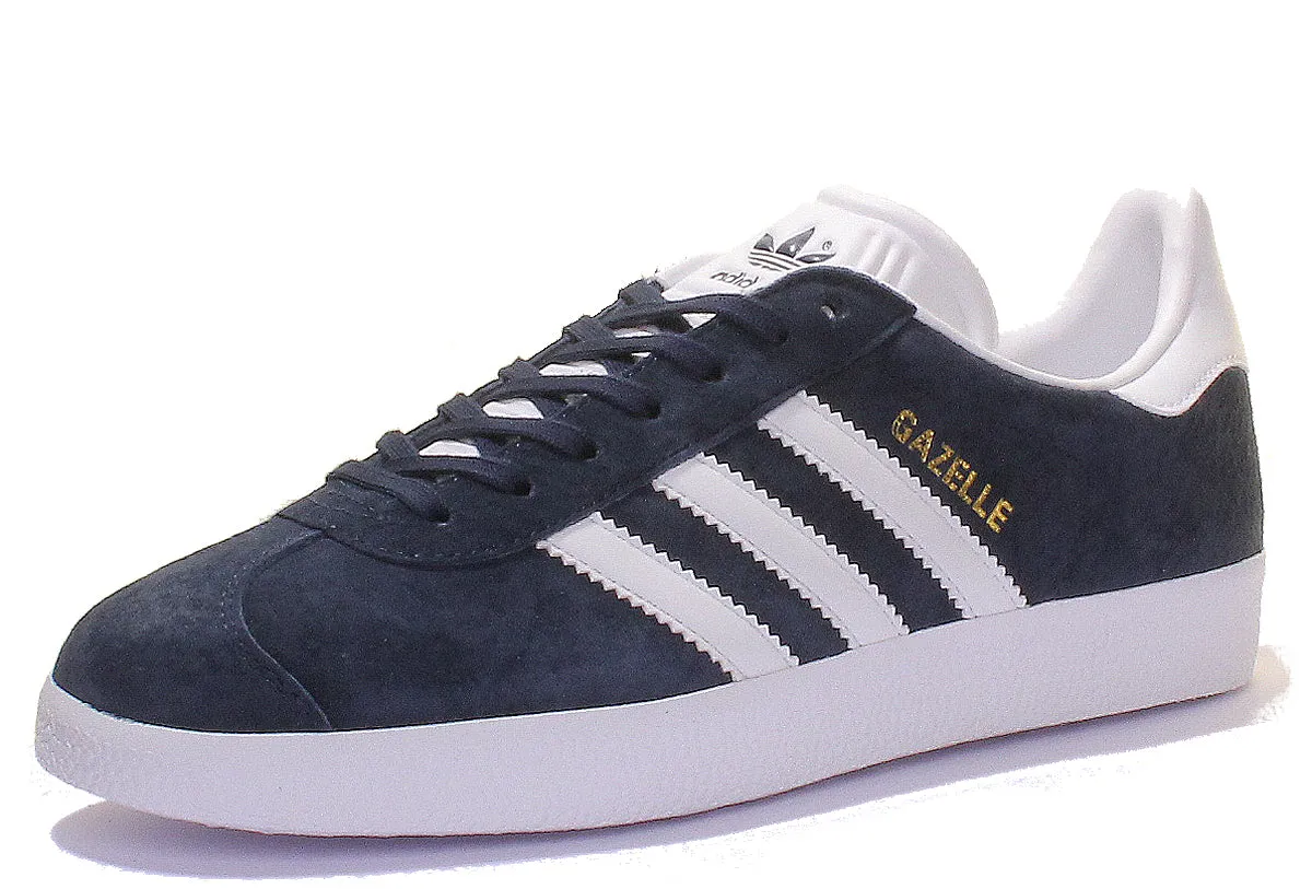 Adidas Gazelle Wildleder-Leder-Turnschuhe in Marineblau Weiß Schuhe Adidas