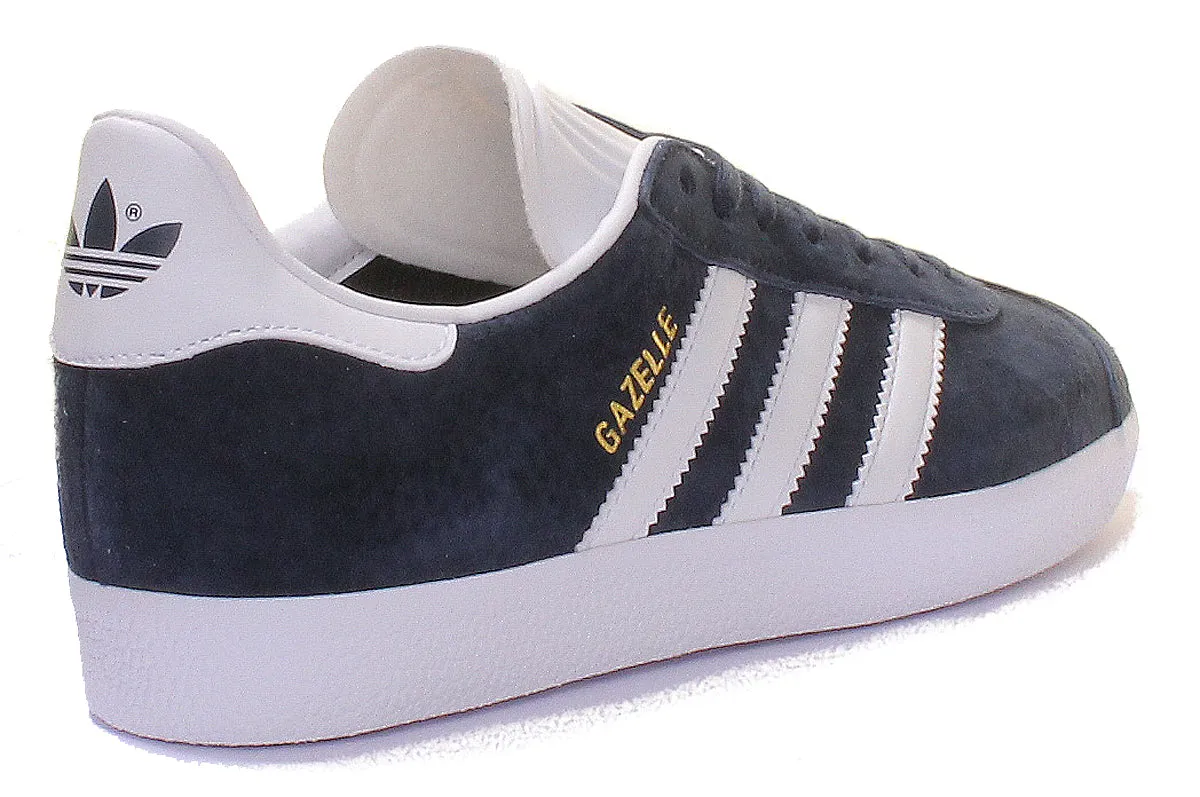 Adidas Gazelle Wildleder-Leder-Turnschuhe in Marineblau Weiß Schuhe Adidas