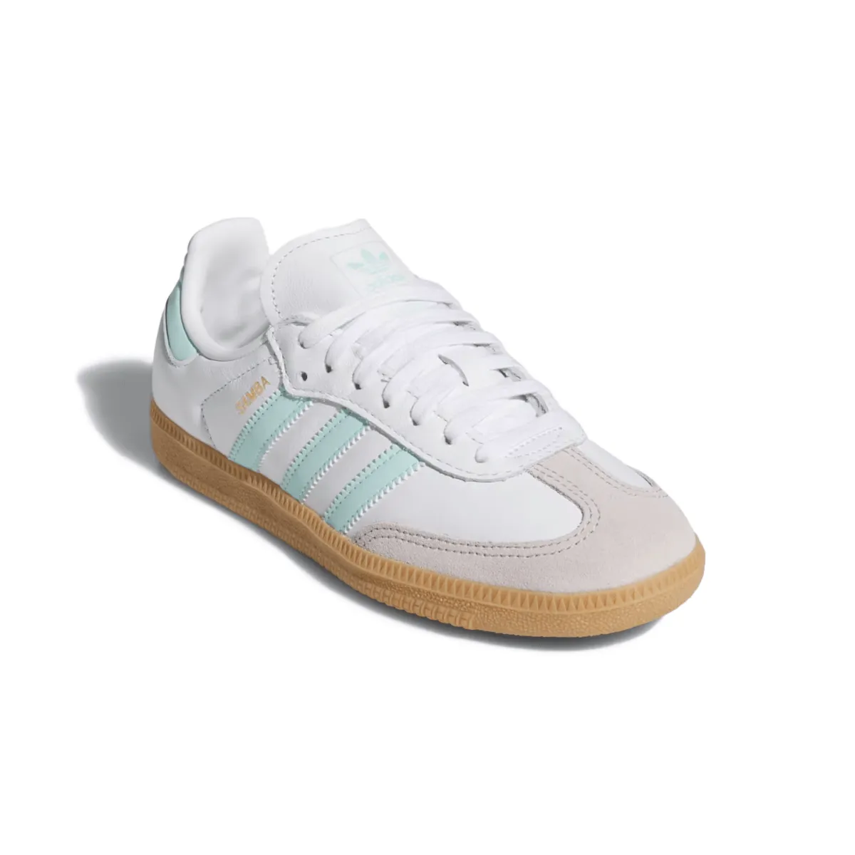 Adidas Kinderschuhe (Schulalter) Samba OG Wolkenweiß/Halbblasses Aqua/Gummi