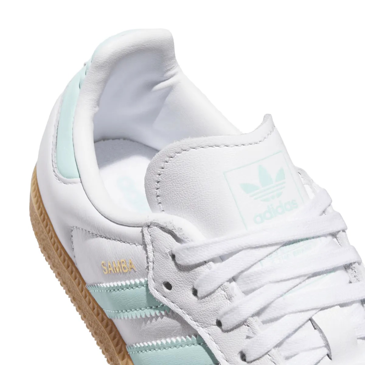 Adidas Kinderschuhe (Schulalter) Samba OG Wolkenweiß/Halbblasses Aqua/Gummi