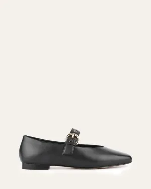 ANNABELLE CASUAL FLATS SCHWARZES LEDER
