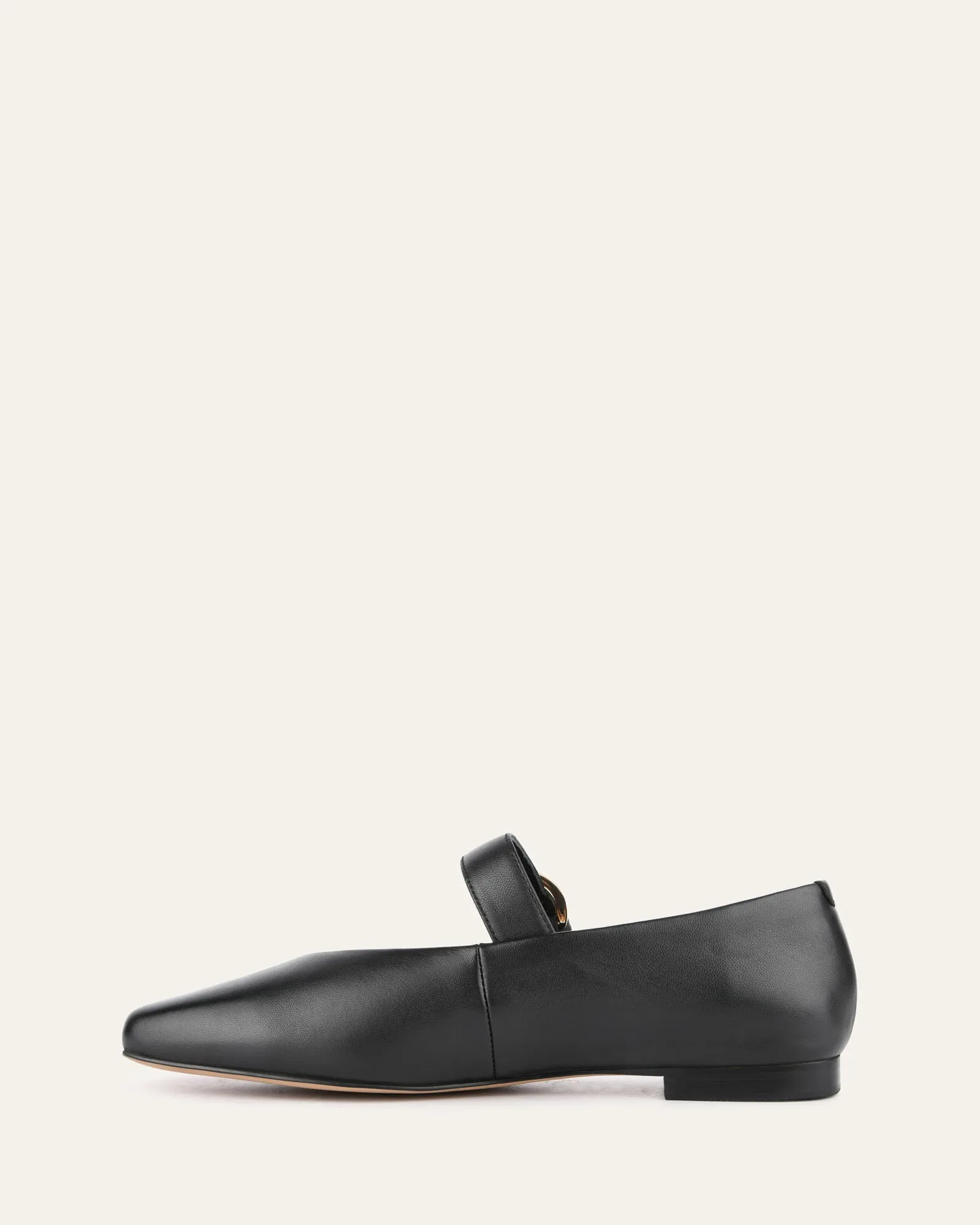 ANNABELLE CASUAL FLATS SCHWARZES LEDER