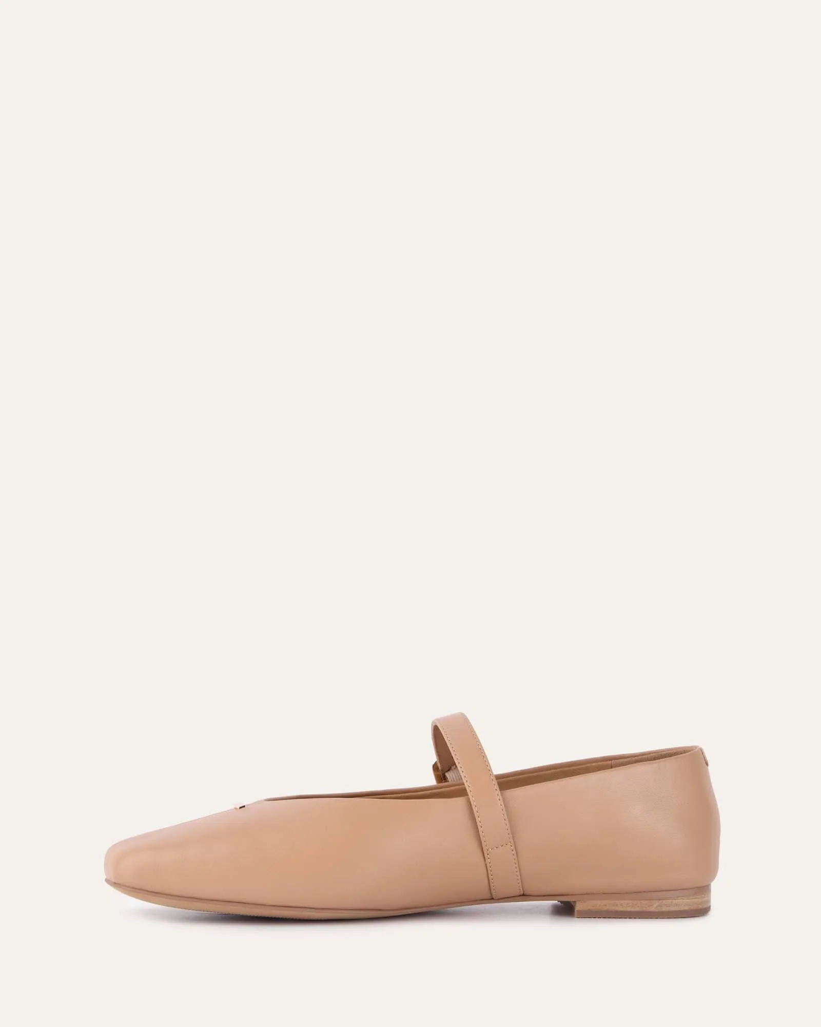 APRIL CASUAL FLATS BRAUNES LEDER