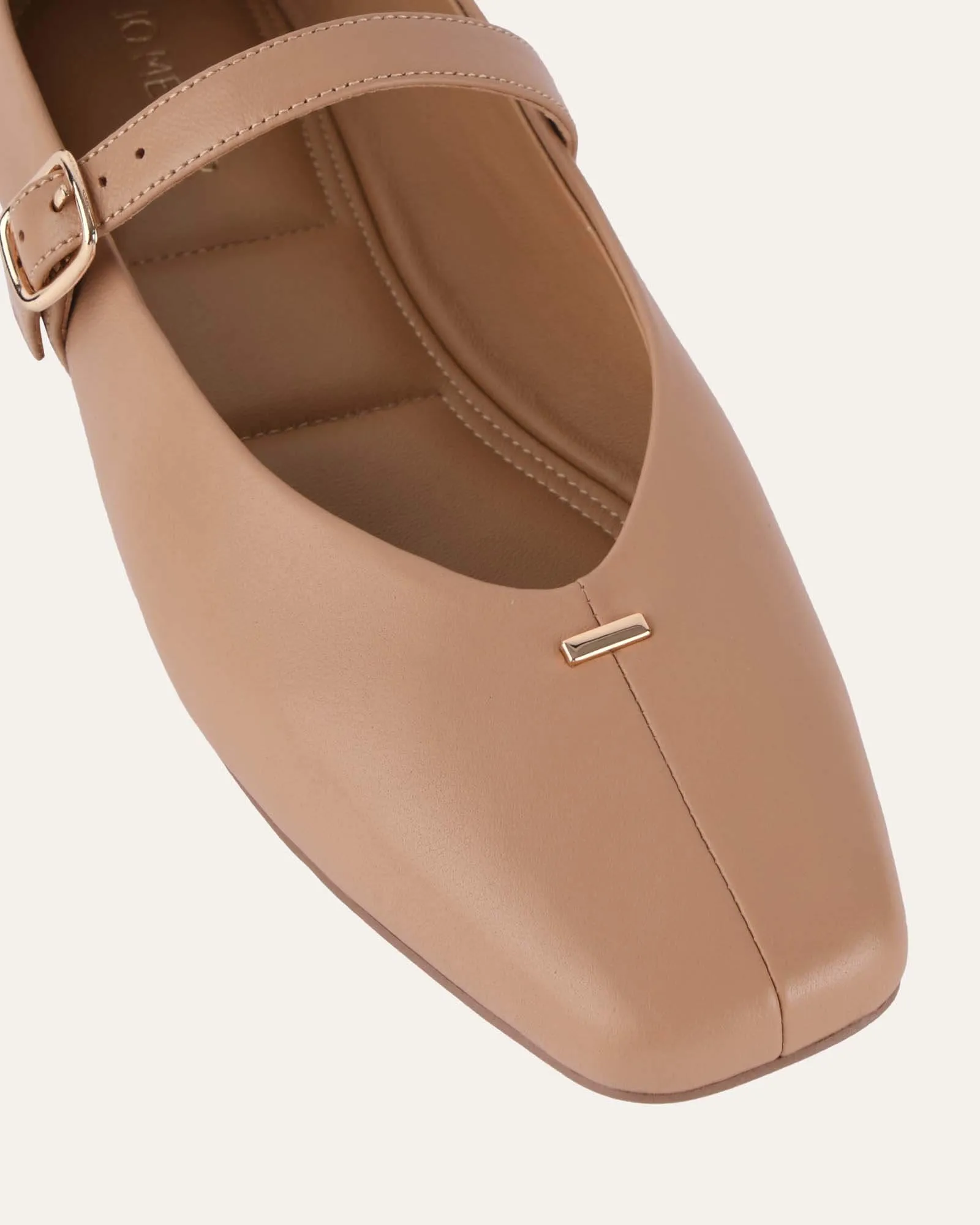 APRIL CASUAL FLATS BRAUNES LEDER