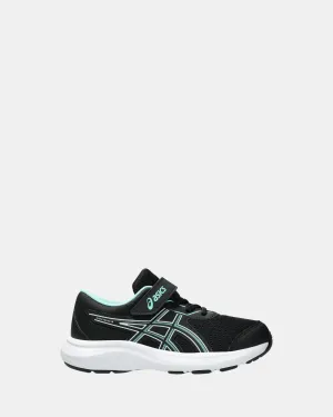 Asics Kinder-Schuhe Contend 9 Ps G Schwarz/Leuchtendes Minzgrün