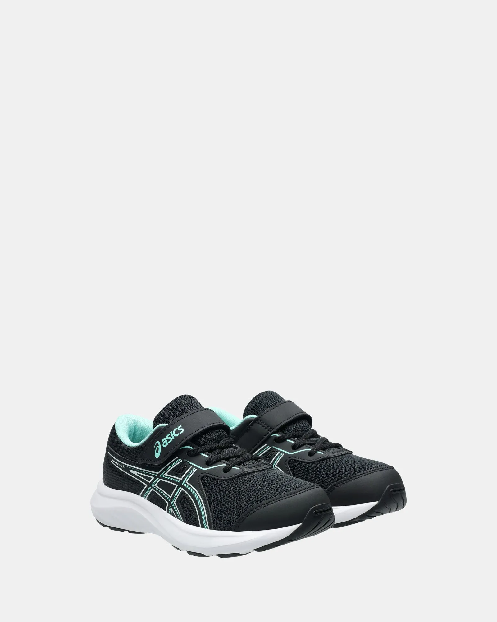 Asics Kinder-Schuhe Contend 9 Ps G Schwarz/Leuchtendes Minzgrün
