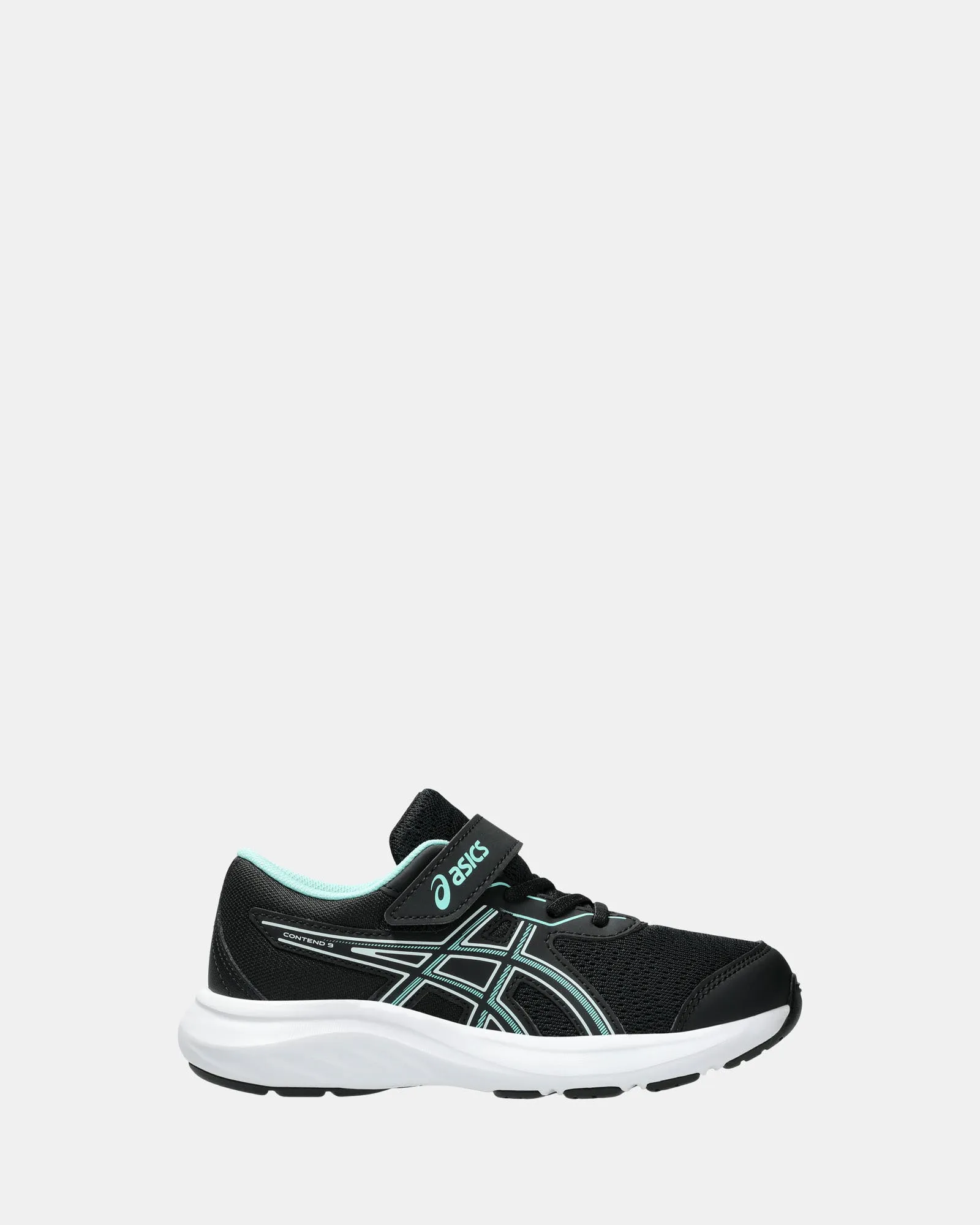 Asics Kinder-Schuhe Contend 9 Ps G Schwarz/Leuchtendes Minzgrün