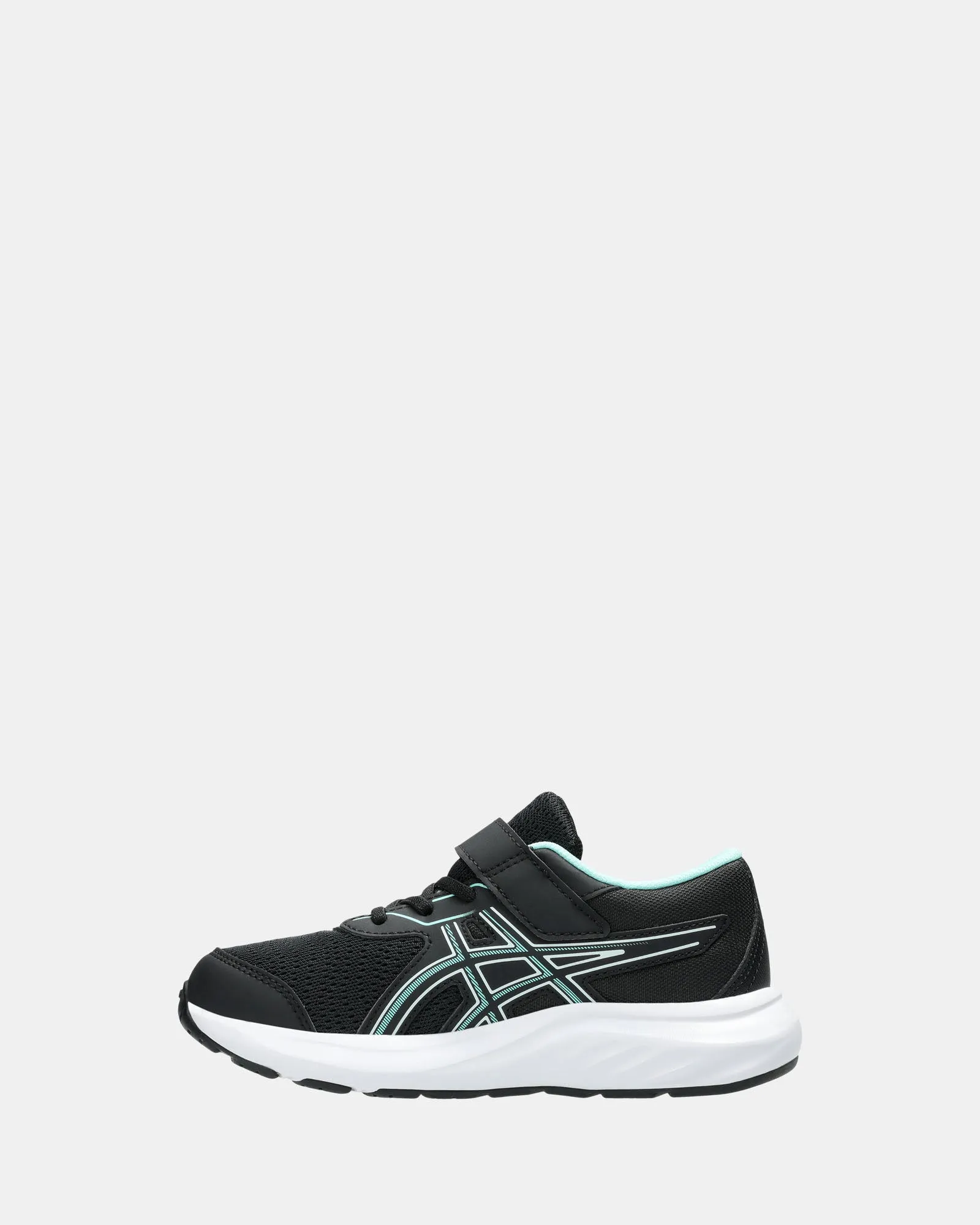 Asics Kinder-Schuhe Contend 9 Ps G Schwarz/Leuchtendes Minzgrün