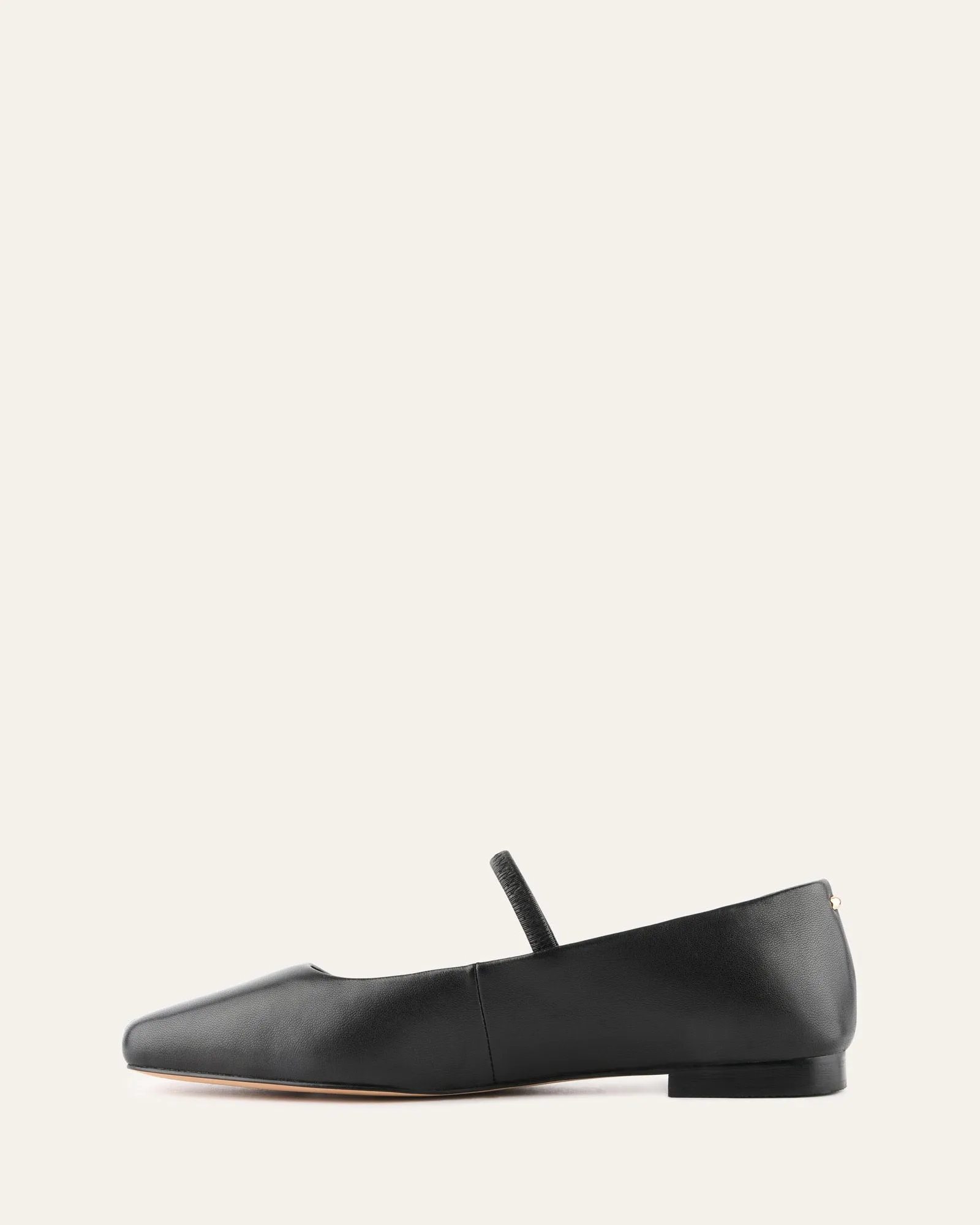 AVERY CASUAL FLATS SCHWARZES LEDER