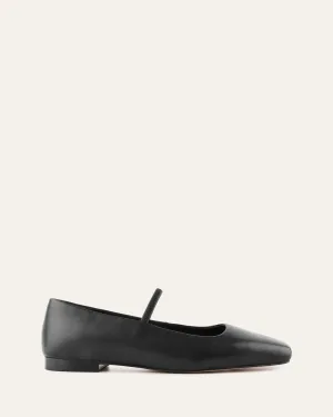 AVERY CASUAL FLATS SCHWARZES LEDER