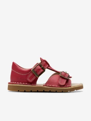 Rote Lederspiel-Sonnenriff-Sandalen für Baby-Mädchen