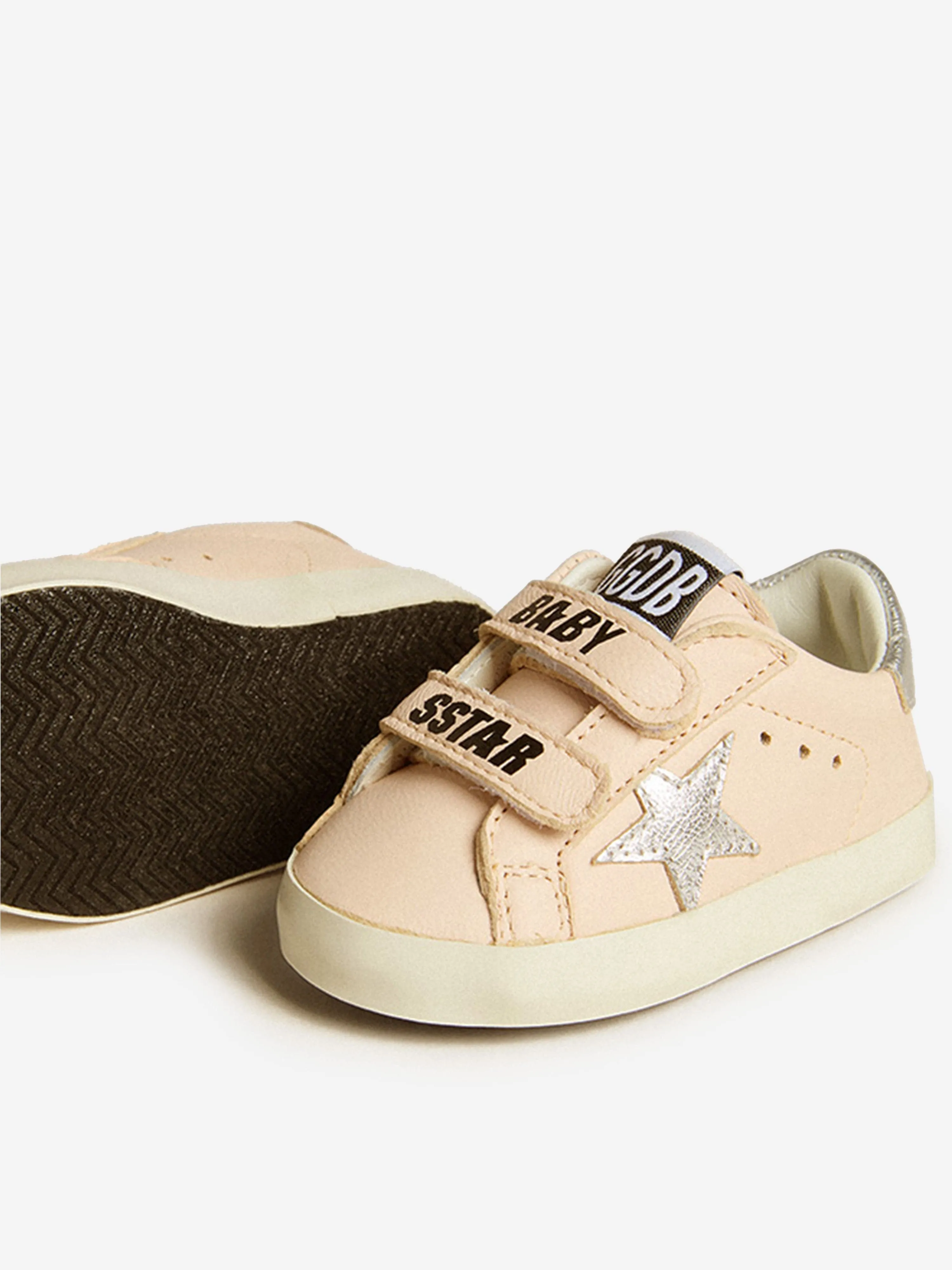 Rosa Lederschulschuhe für Mädchen
