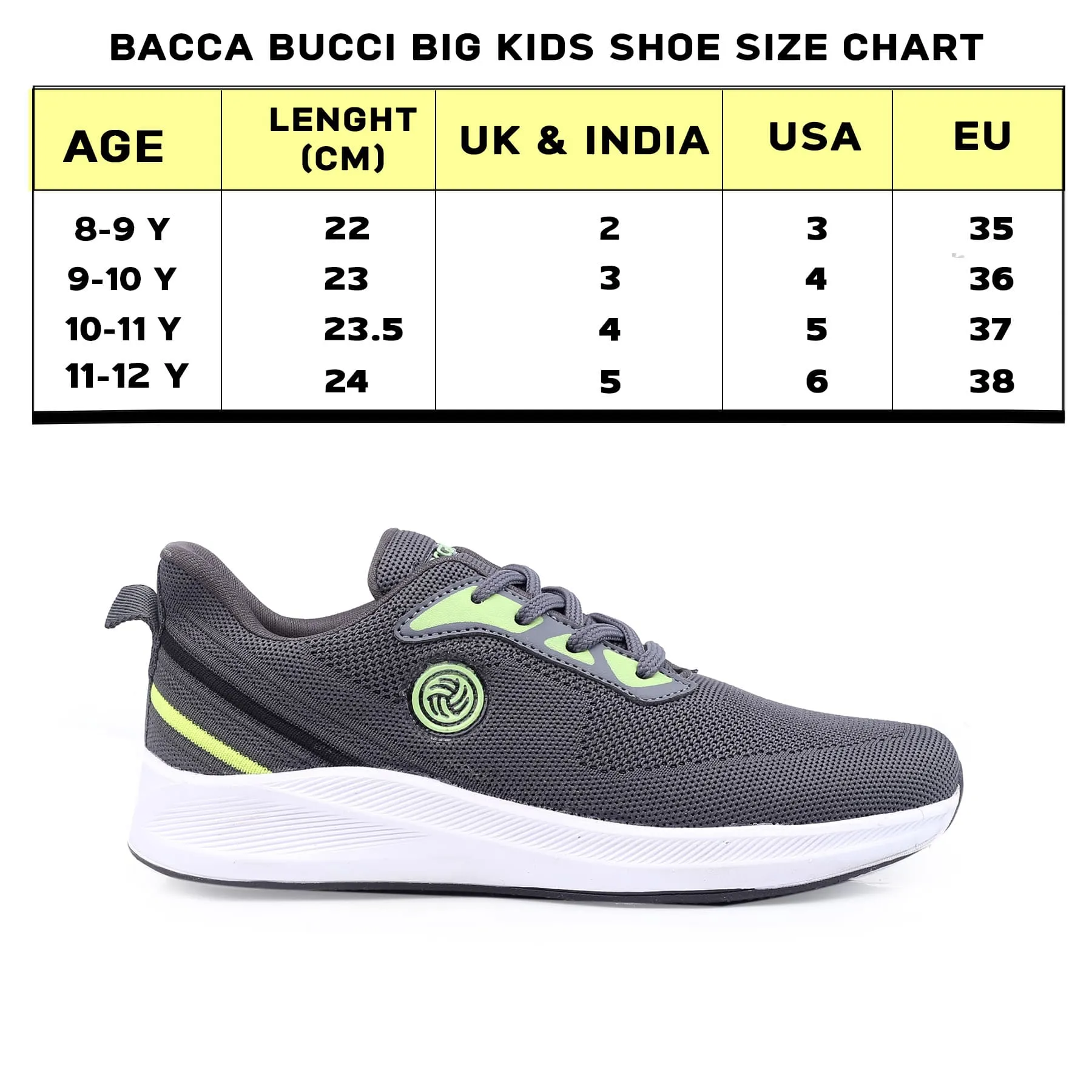 Bacca Bucci Jungen oder Mädchen Essential Strick Laufschuh (Alter: 8 bis 12 Jahre)