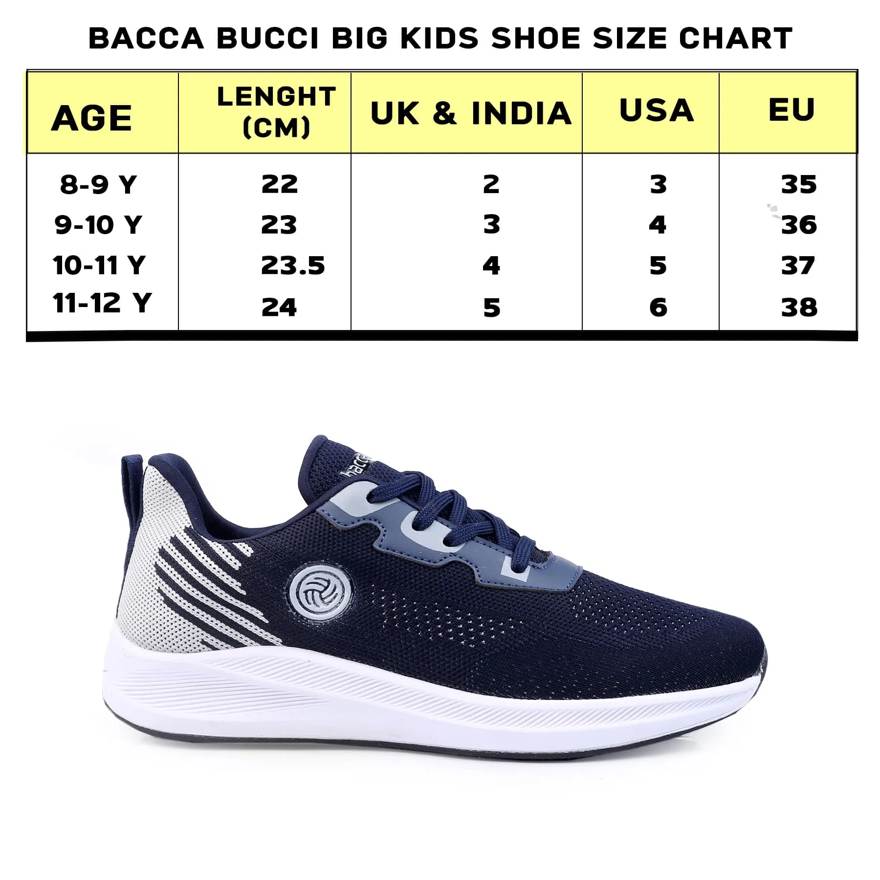 Bacca Bucci Jungen oder Mädchen Essential Strick Laufschuh (Alter: 8 bis 12 Jahre)