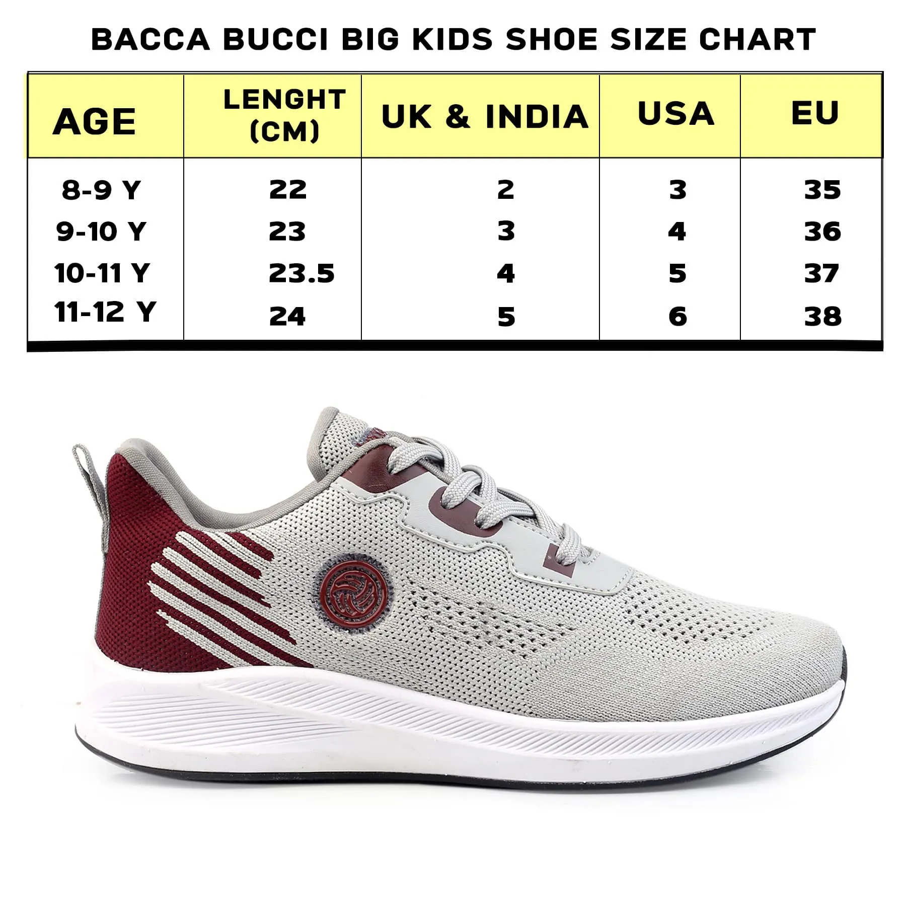 Bacca Bucci Jungen oder Mädchen Essential Strick Laufschuh (Alter: 8 bis 12 Jahre)
