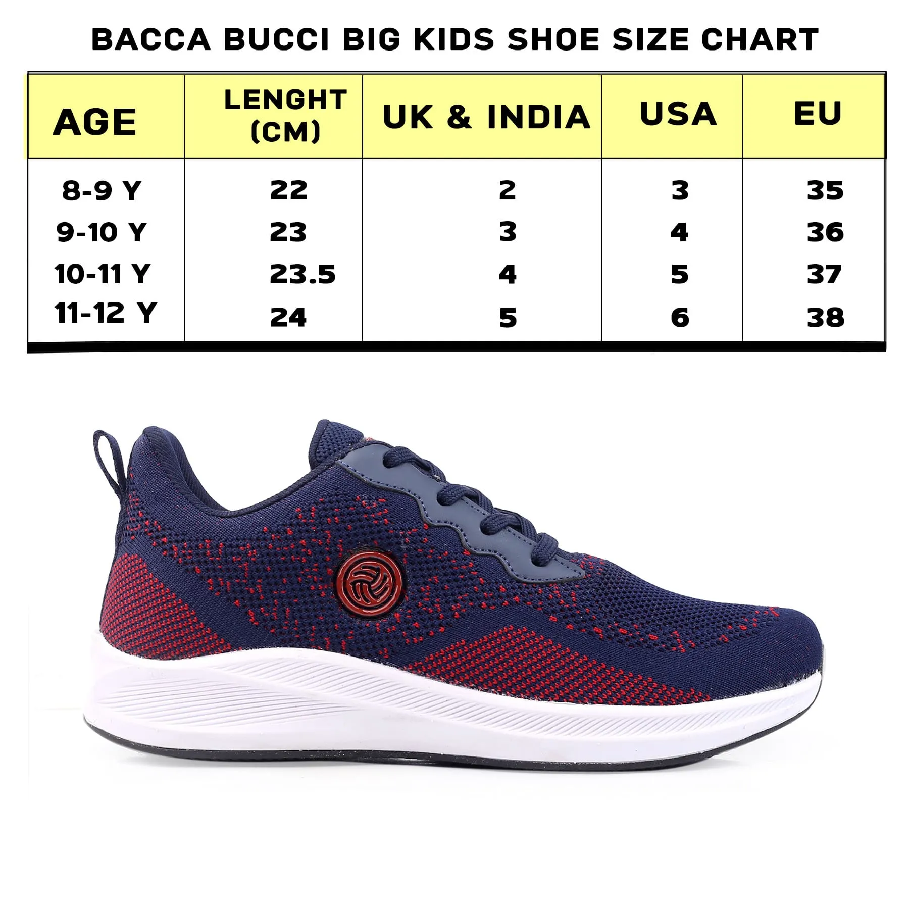 Bacca Bucci Jungen oder Mädchen Essential Strick Laufschuh (Alter: 8 bis 12 Jahre)