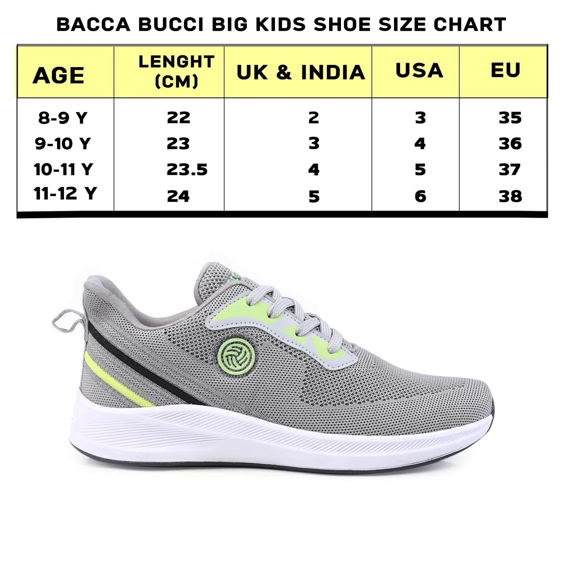 Bacca Bucci Jungen oder Mädchen Essential Strick Laufschuh (Alter: 8 bis 12 Jahre)