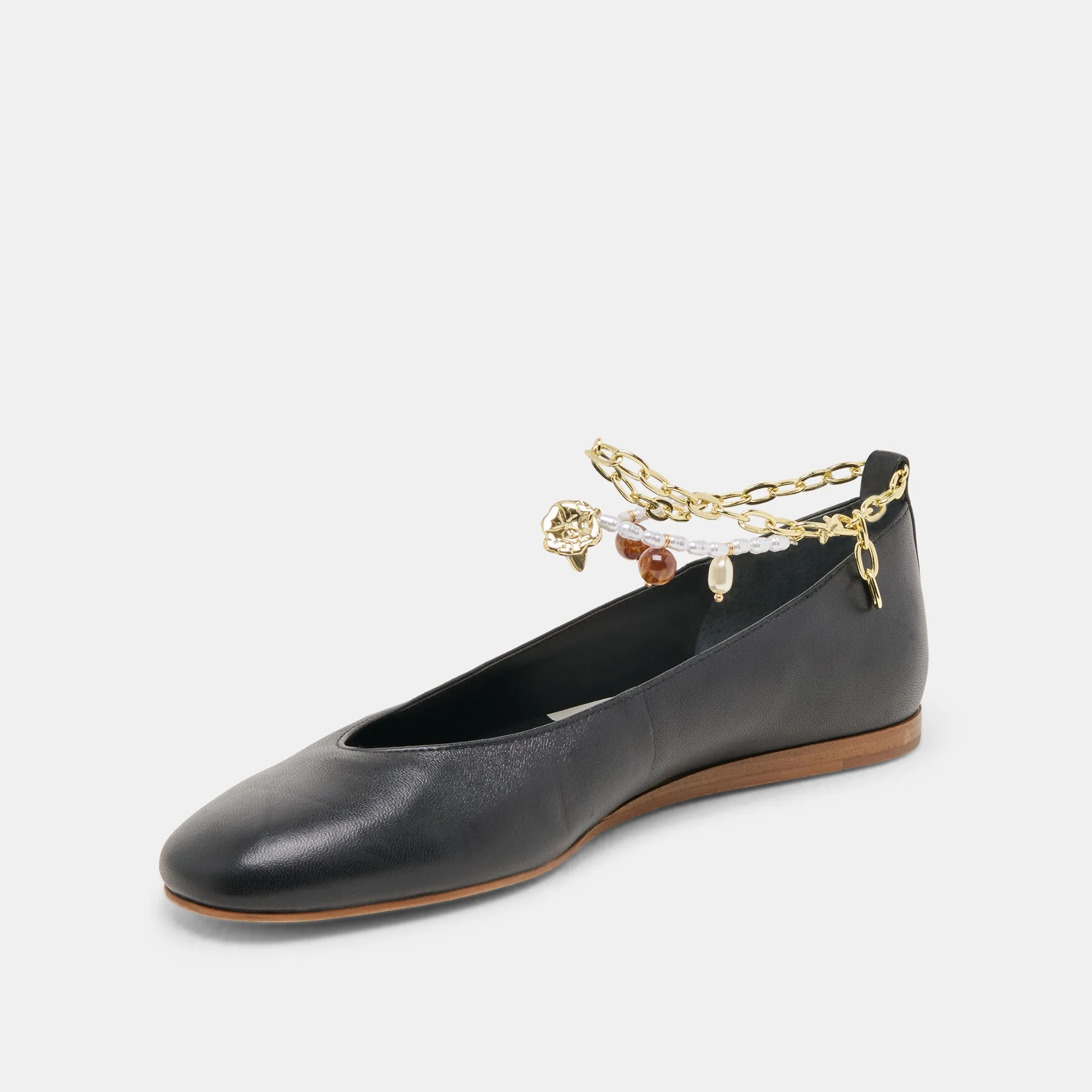BAIDEN BALLETTFLATS AUS SCHWARZEM LEDER