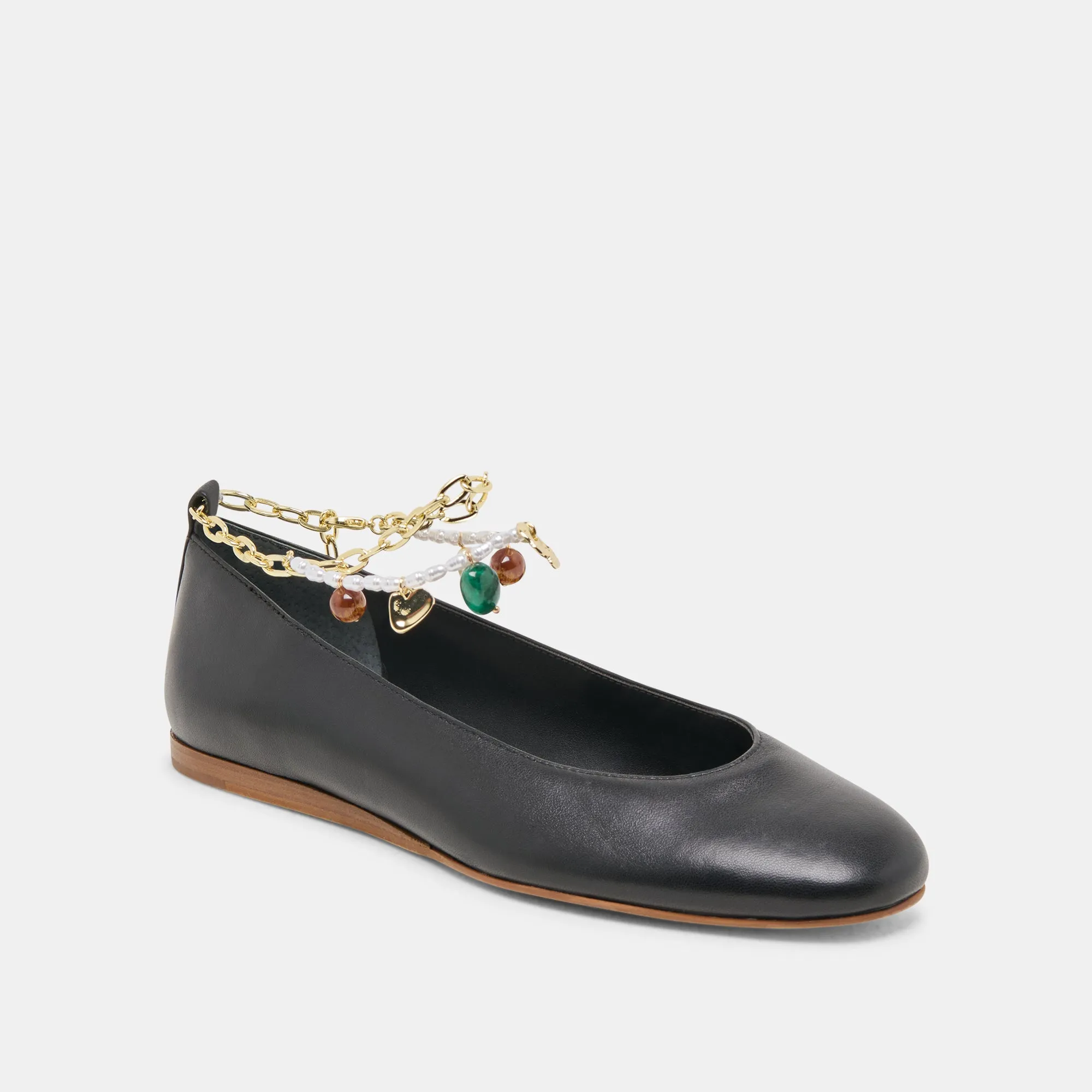 BAIDEN BALLETTFLATS AUS SCHWARZEM LEDER