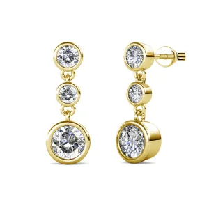Bailey 18k Weißgold plattierte Tropfen-Ohrstecker mit Swarovski-Kristallen — Endgültiger Verkauf