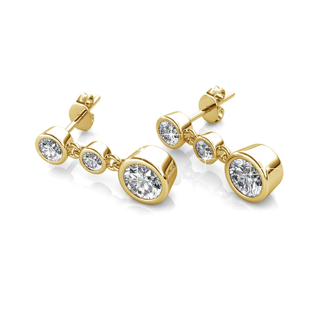Bailey 18k Weißgold plattierte Tropfen-Ohrstecker mit Swarovski-Kristallen — Endgültiger Verkauf