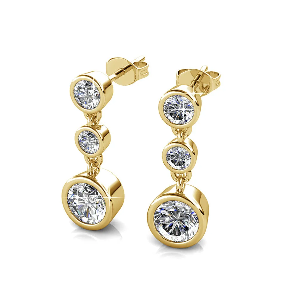 Bailey 18k Weißgold plattierte Tropfen-Ohrstecker mit Swarovski-Kristallen — Endgültiger Verkauf