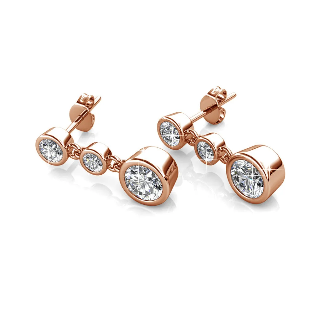 Bailey 18k Weißgold plattierte Tropfen-Ohrstecker mit Swarovski-Kristallen — Endgültiger Verkauf