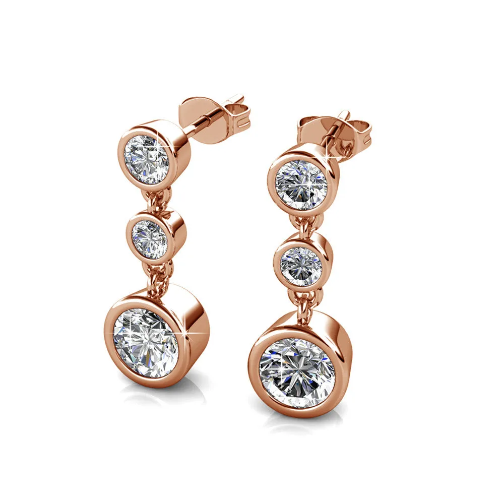 Bailey 18k Weißgold plattierte Tropfen-Ohrstecker mit Swarovski-Kristallen — Endgültiger Verkauf
