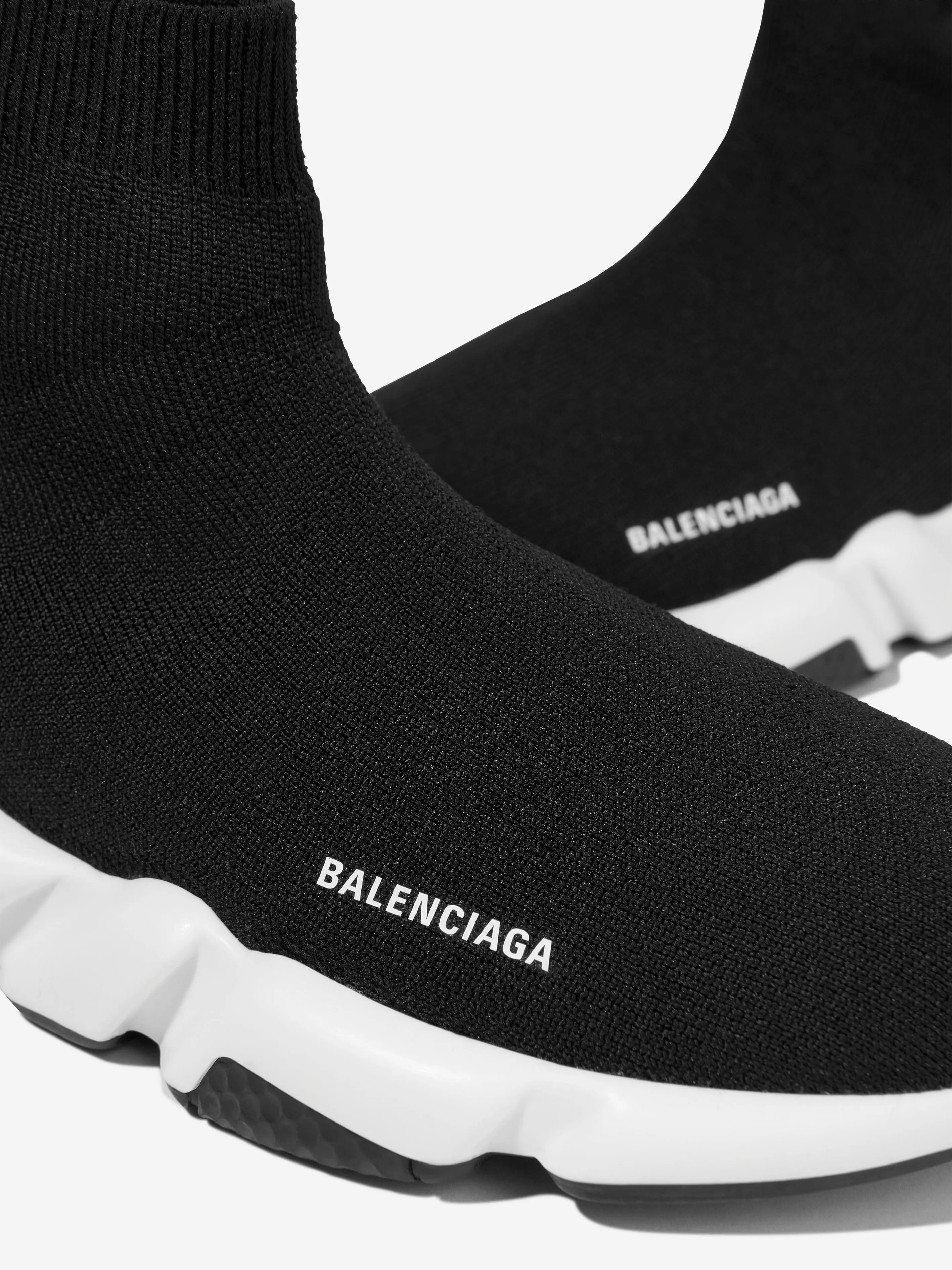 Balenciaga Kids Speed Sneakers in Schwarz