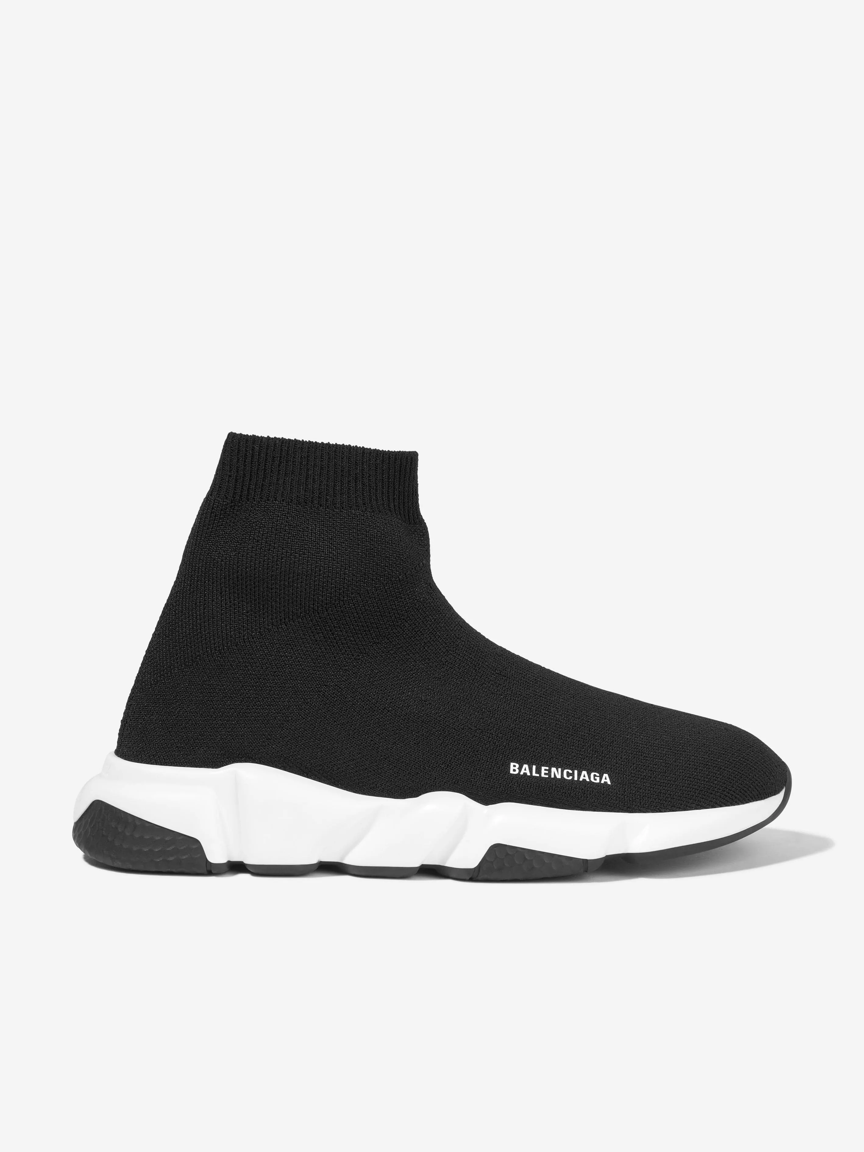 Balenciaga Kids Speed Sneakers in Schwarz