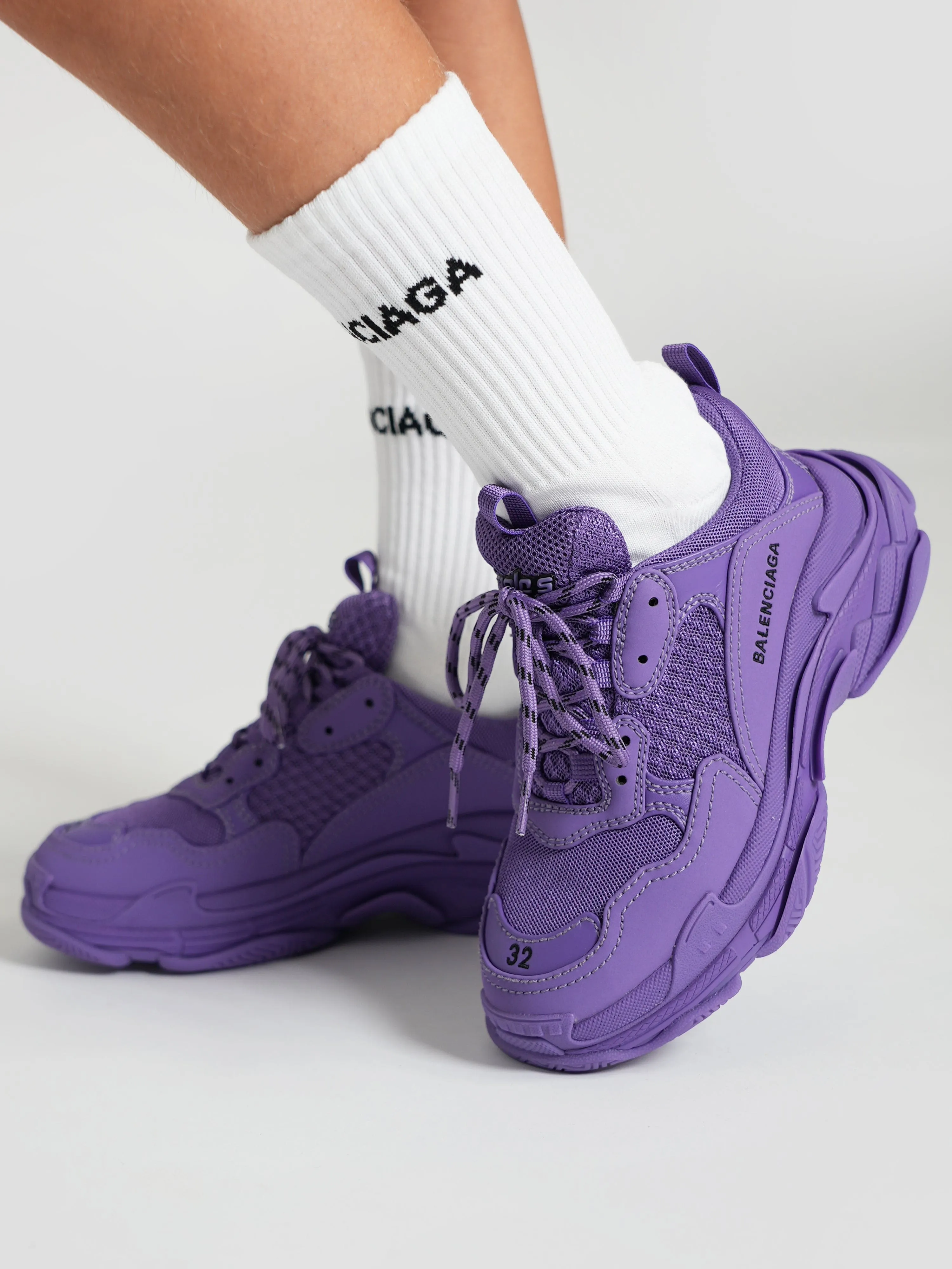 Balenciaga Kids Triple S Turnschuhe in Lila