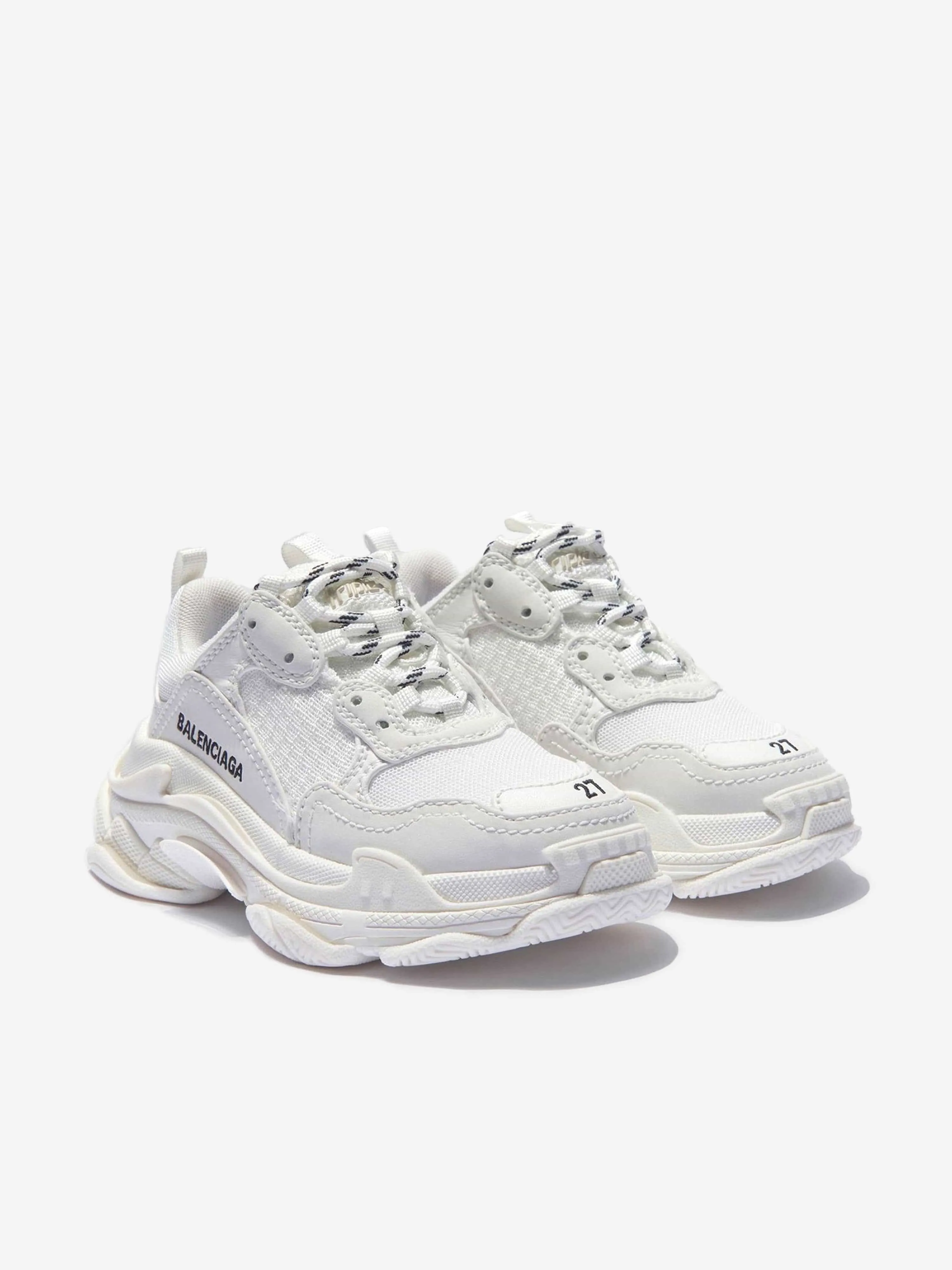 Balenciaga Kids Triple S Turnschuhe in Weiß