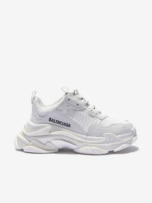 Balenciaga Kids Triple S Turnschuhe in Weiß