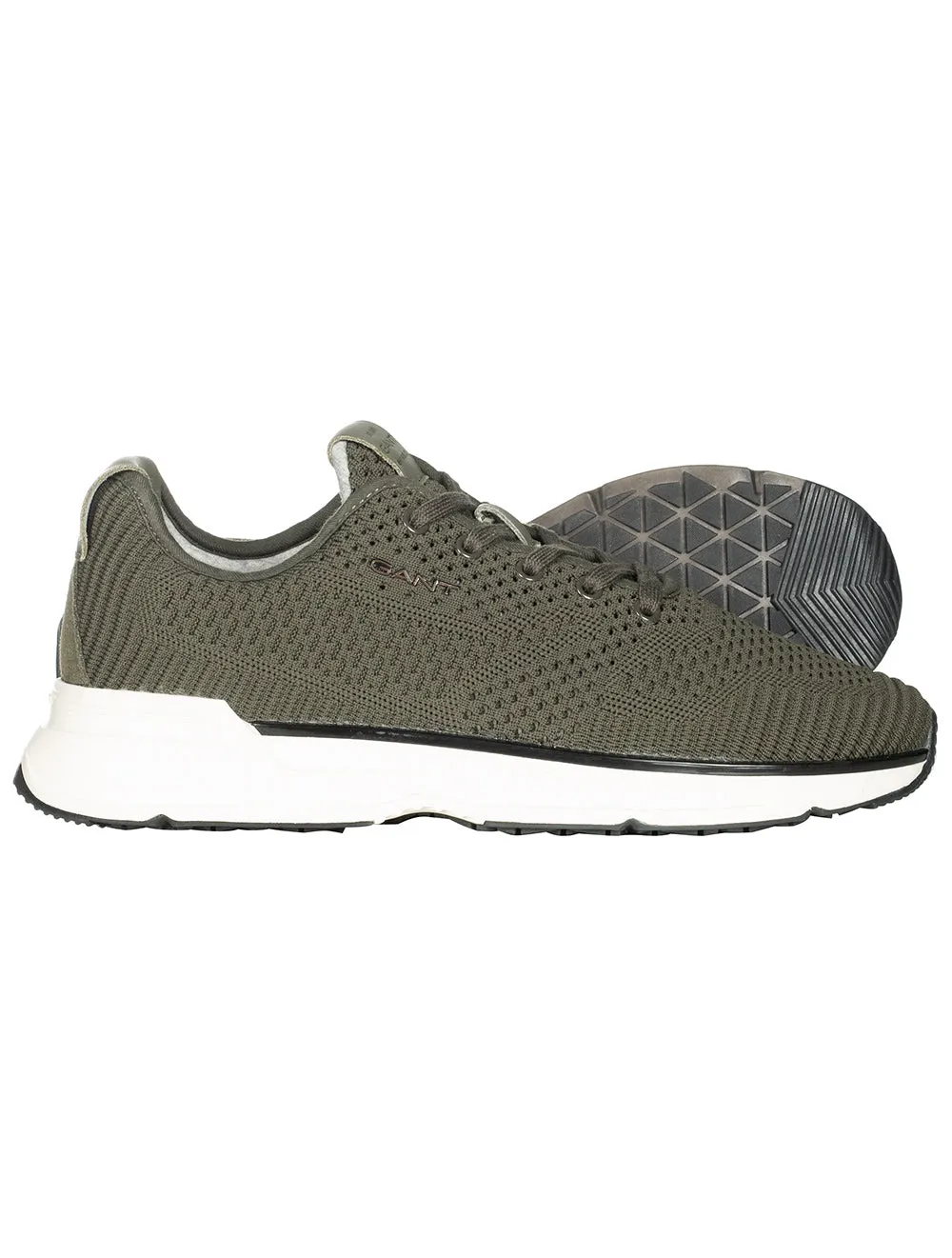Beeker Gestrickter Sneaker Efeugrün