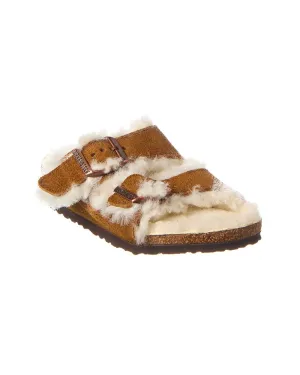 Birkenstock Arizona Schmal Wildleder & Schaffell Sandale