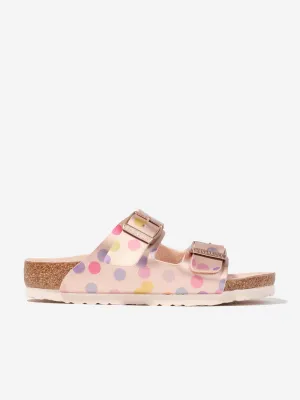 BIRKENSTOCK Mädchen Arizona Sandalen mit Metallpunkten in Kupfer