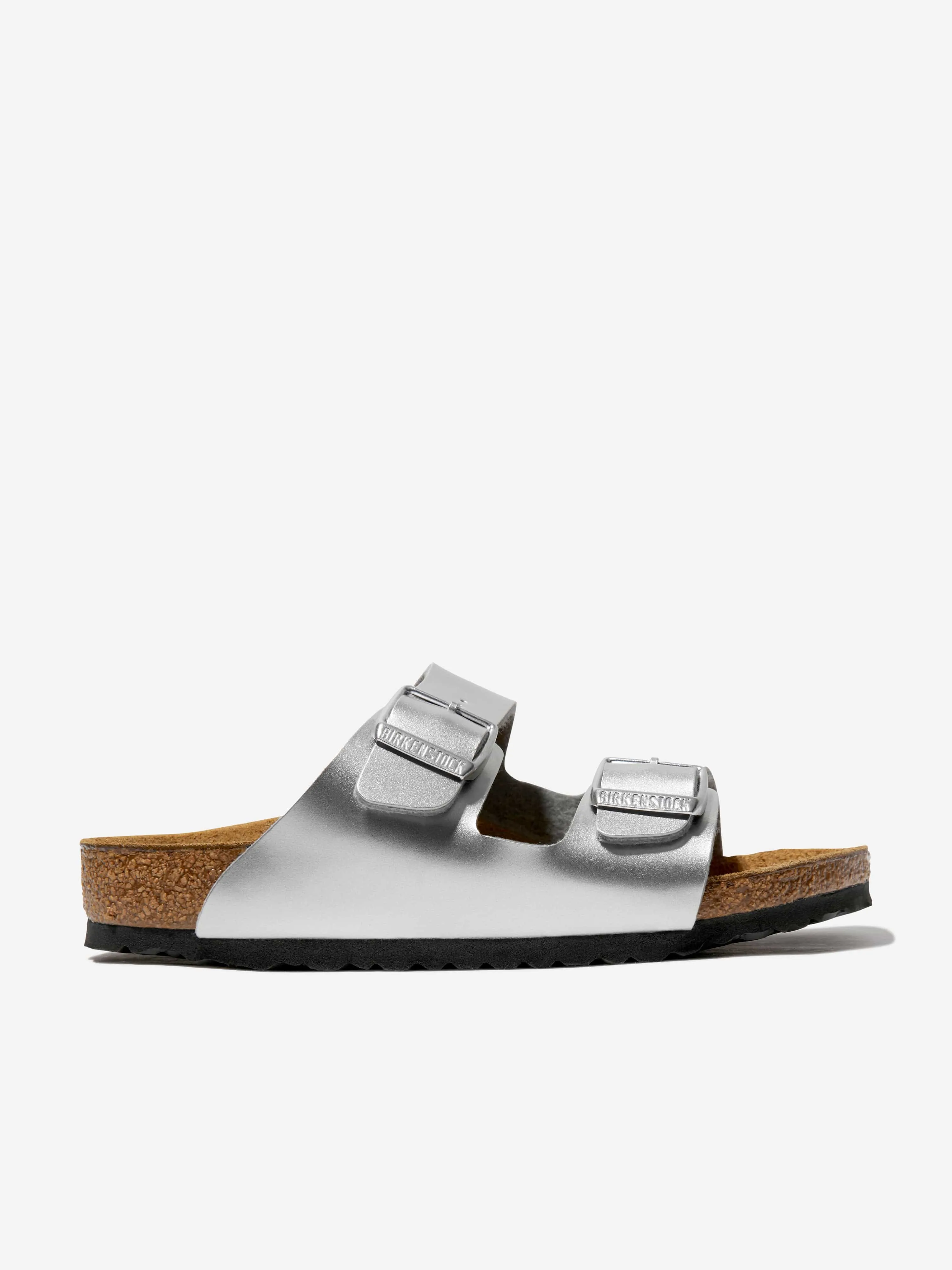 BIRKENSTOCK Mädchen Arizona Metall-Sandalen in Silber