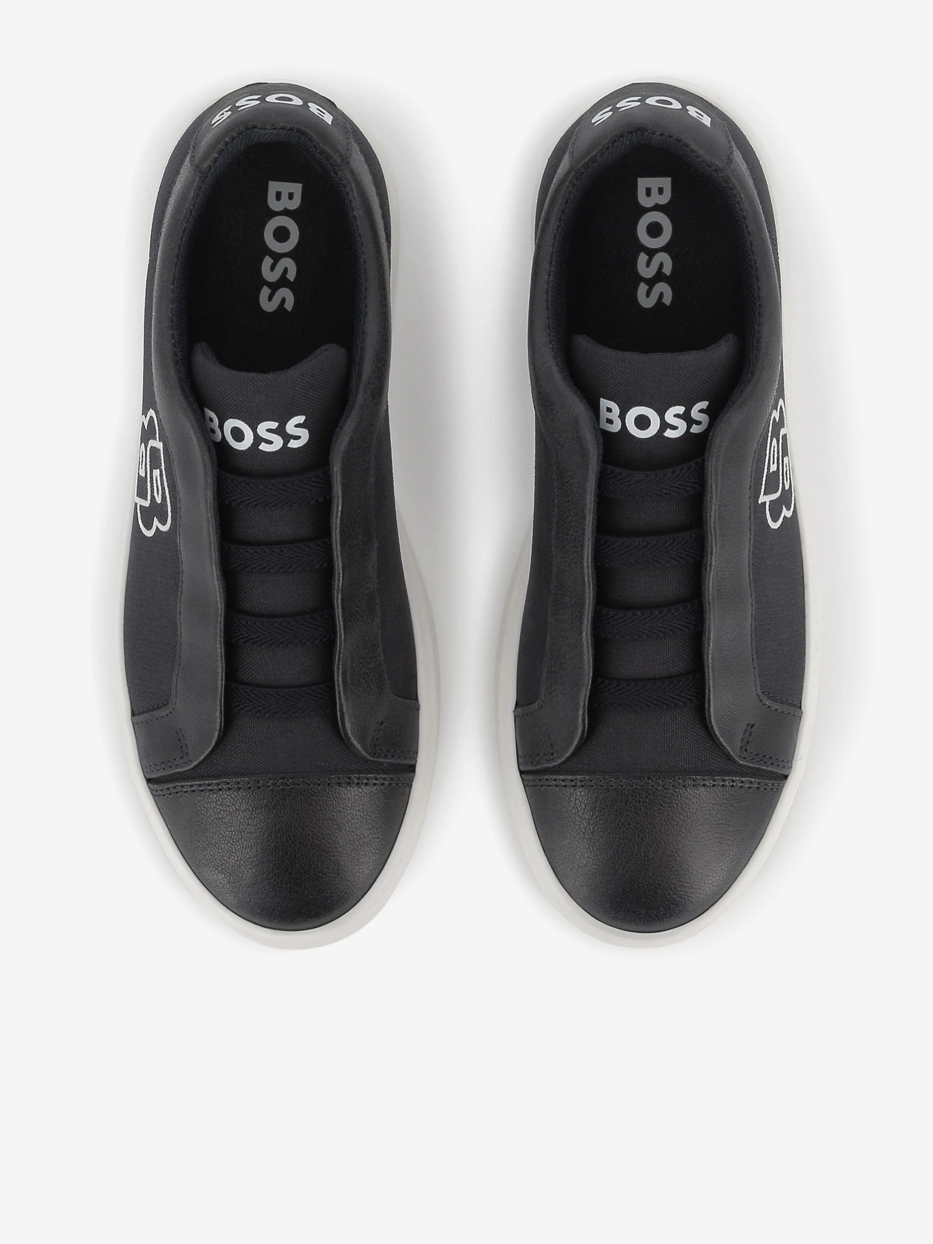 BOSS Boys Double B Logo Turnschuhe in Marineblau