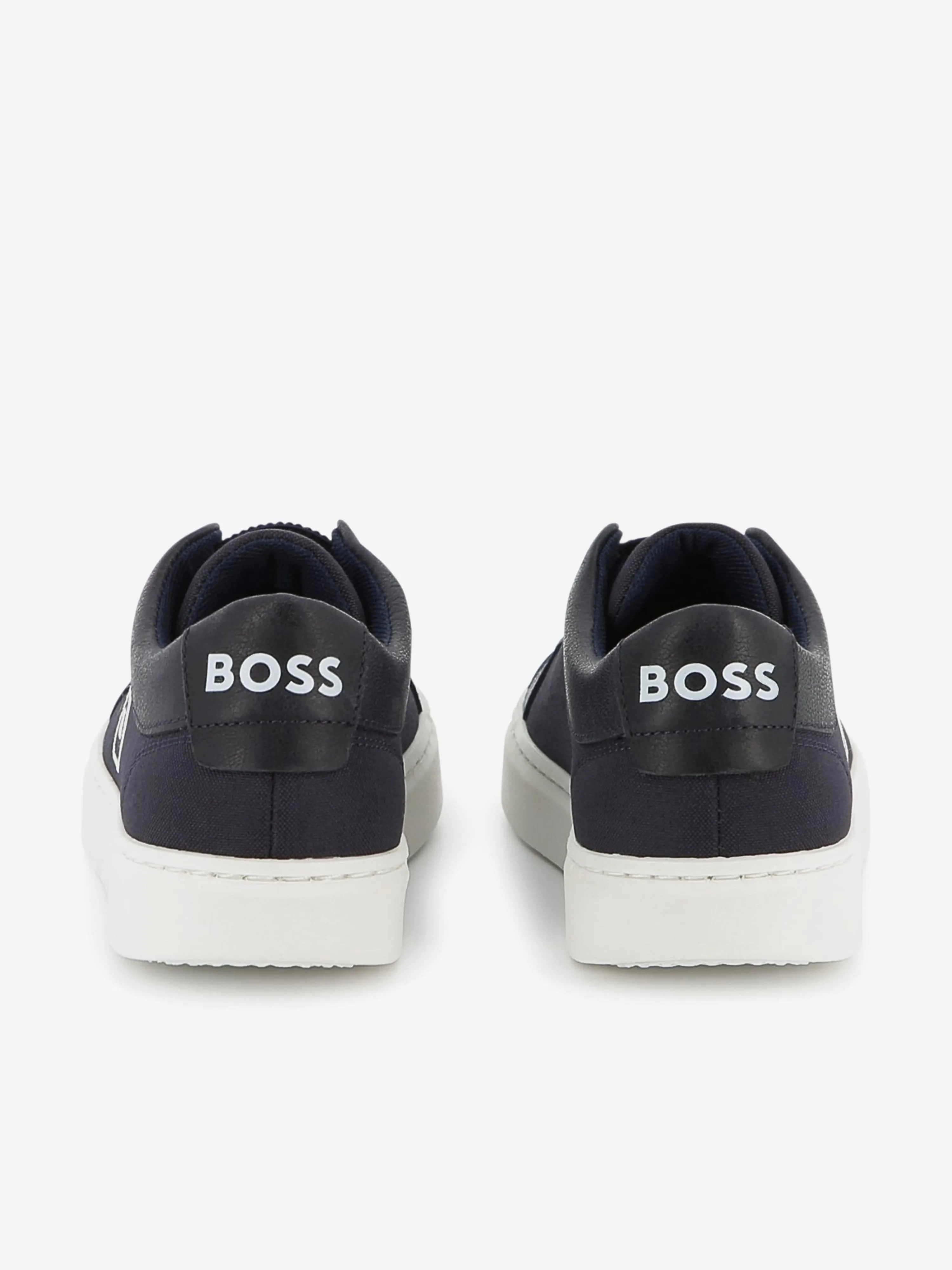 BOSS Boys Double B Logo Turnschuhe in Marineblau