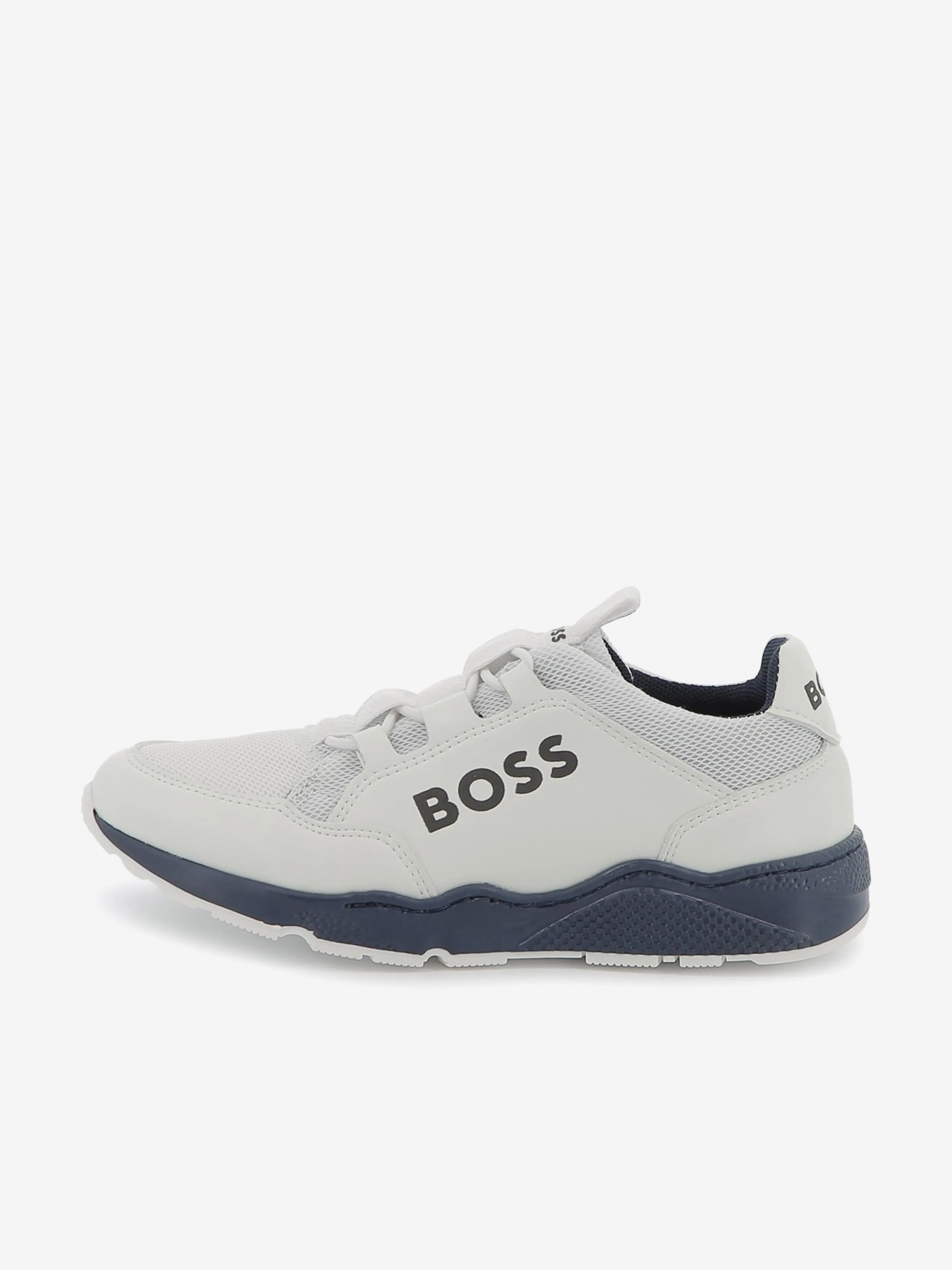 BOSS Boys Schnürschuhe mit Logo-Detail in Weiß