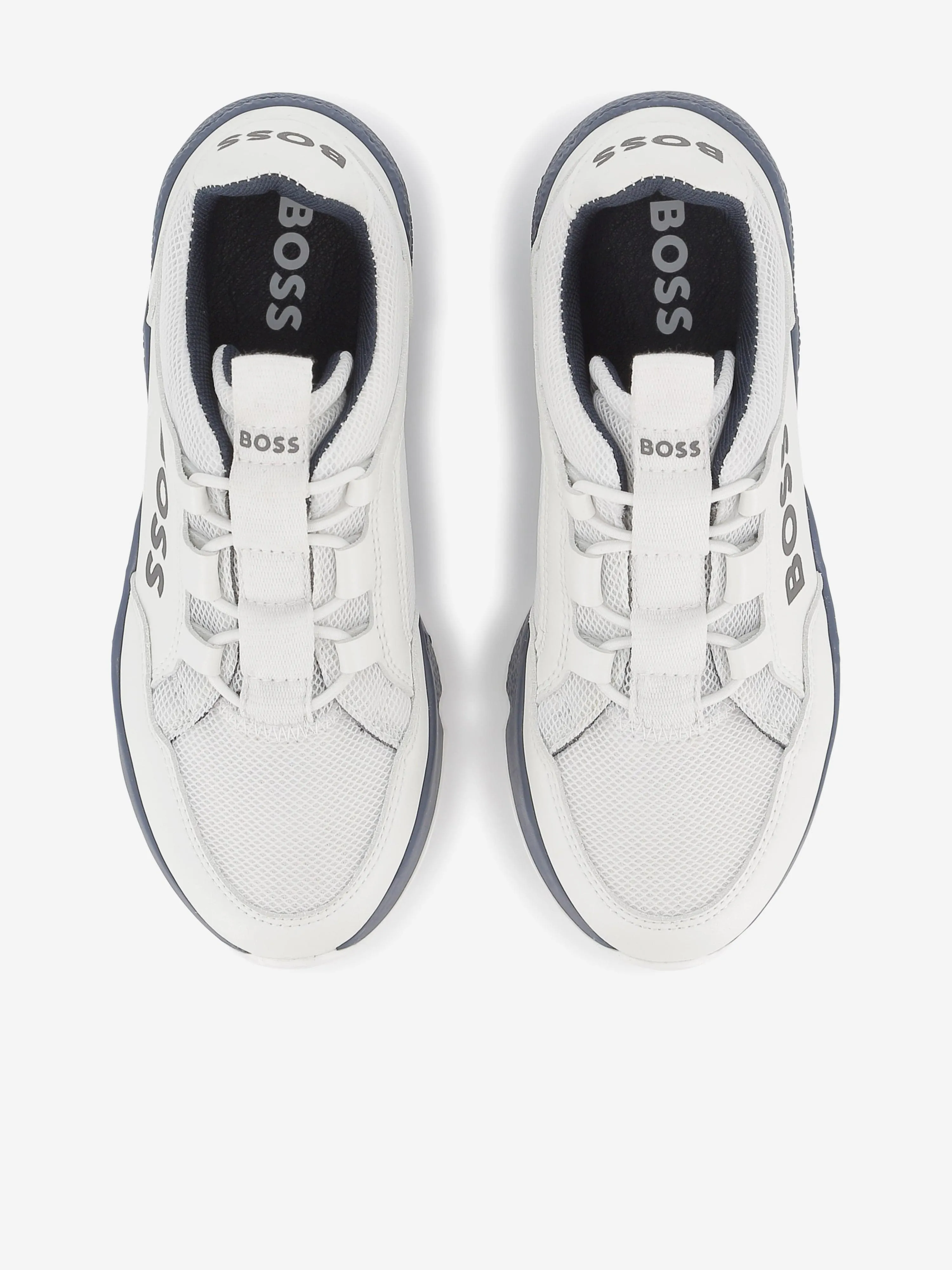 BOSS Boys Schnürschuhe mit Logo-Detail in Weiß