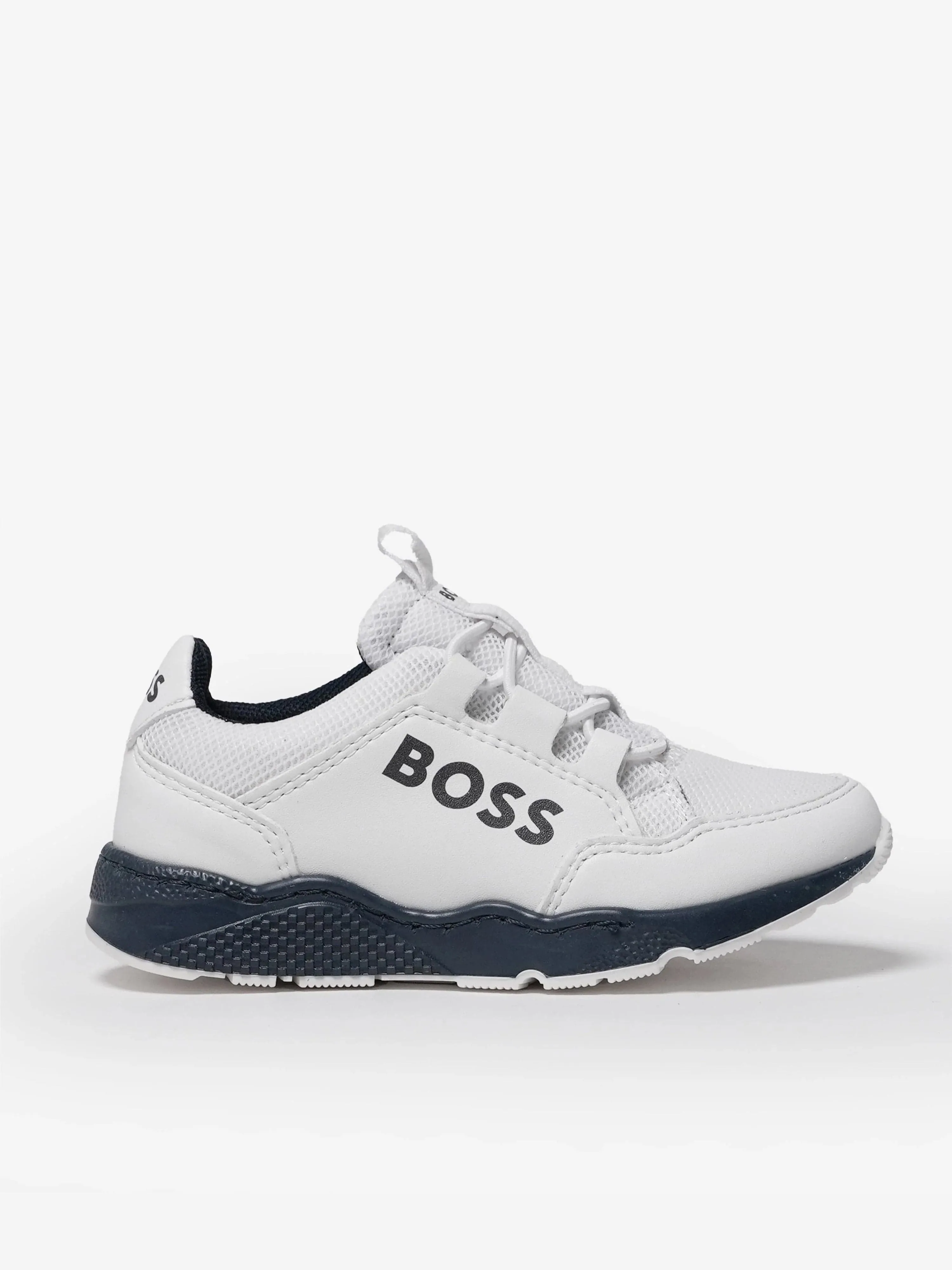 BOSS Boys Schnürschuhe mit Logo-Detail in Weiß