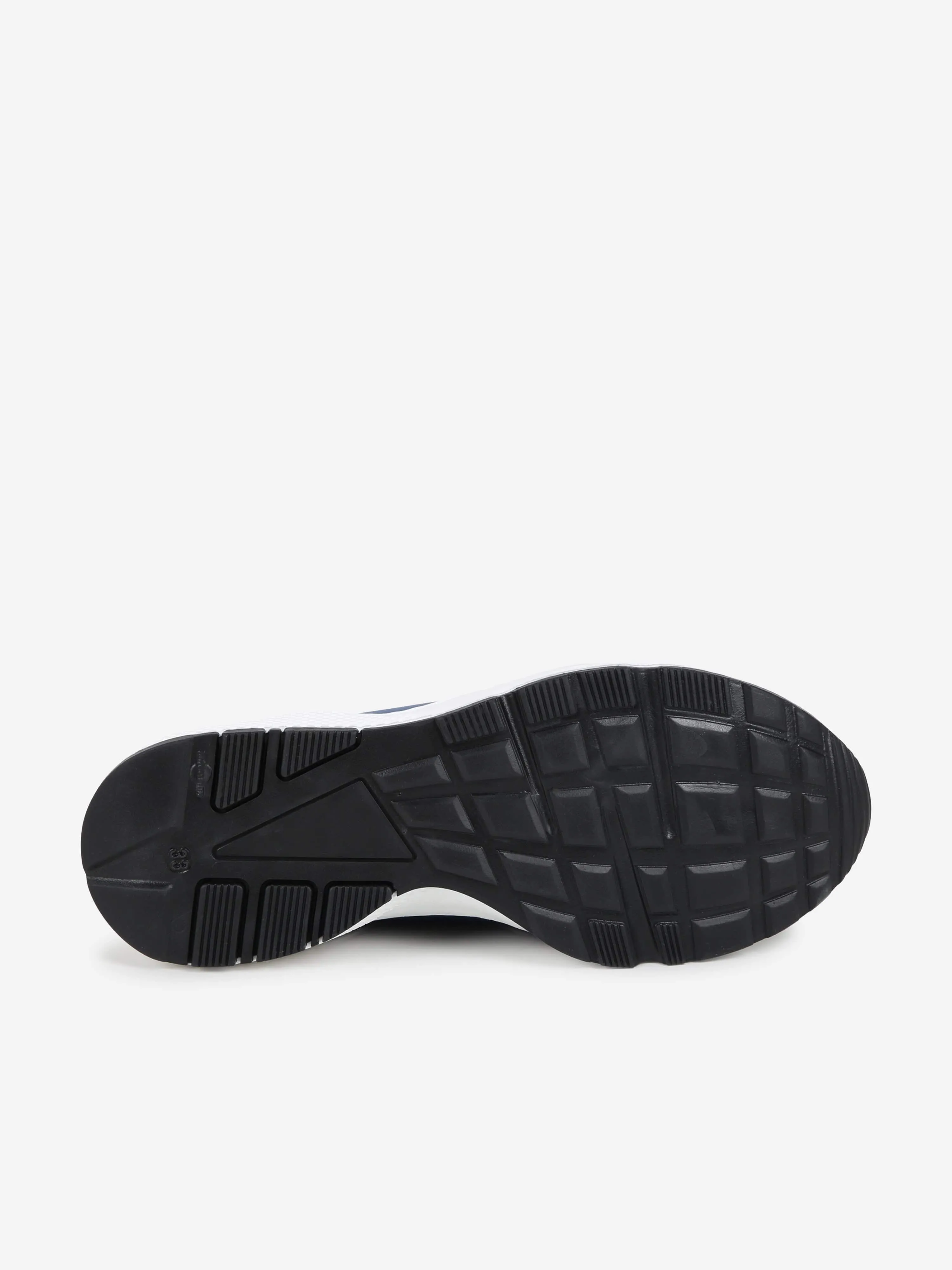 BOSS Boys Leder-Logo-Turnschuhe in Blau