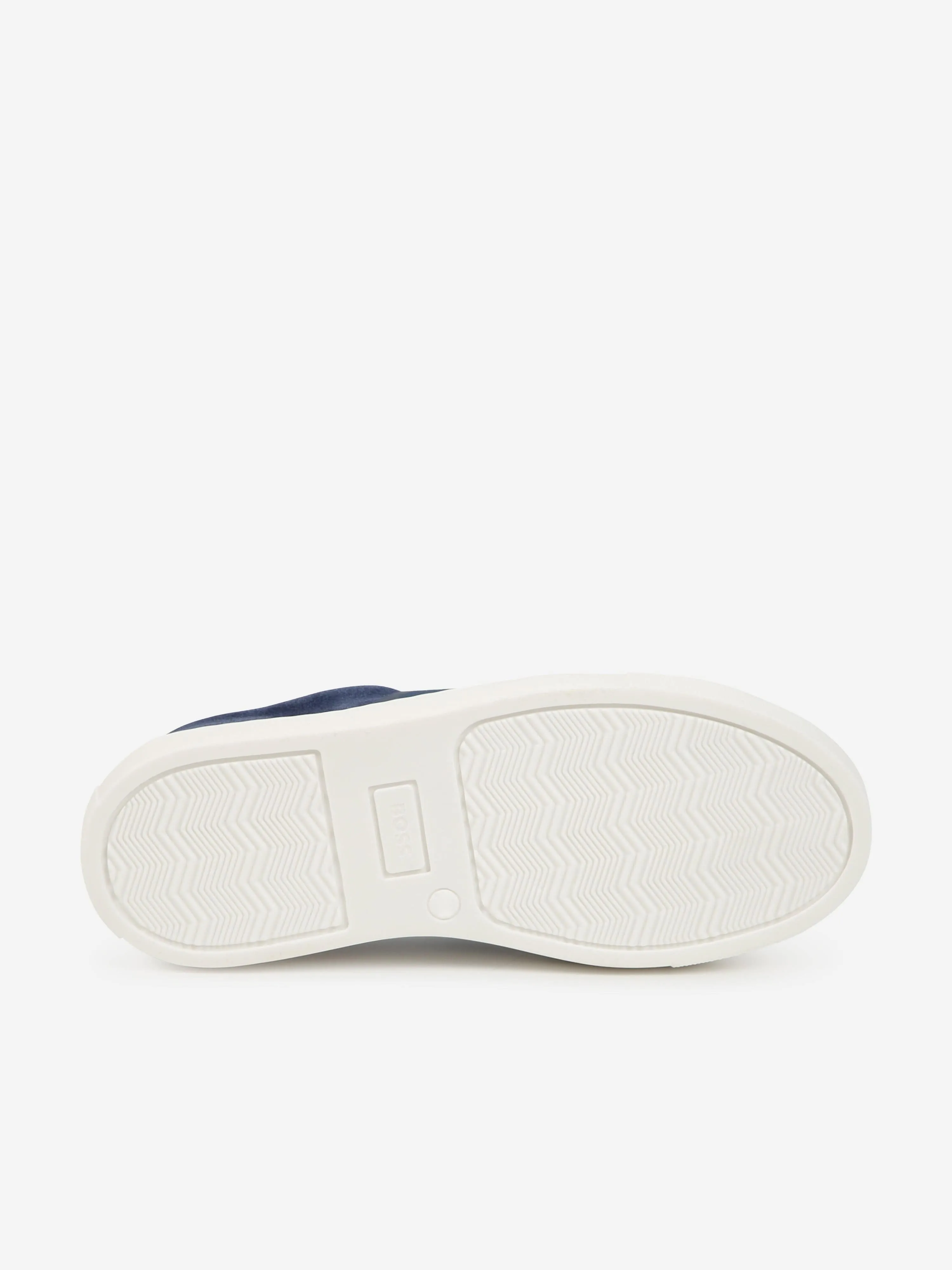BOSS Boys Leder-Logo-Turnschuhe in Blau