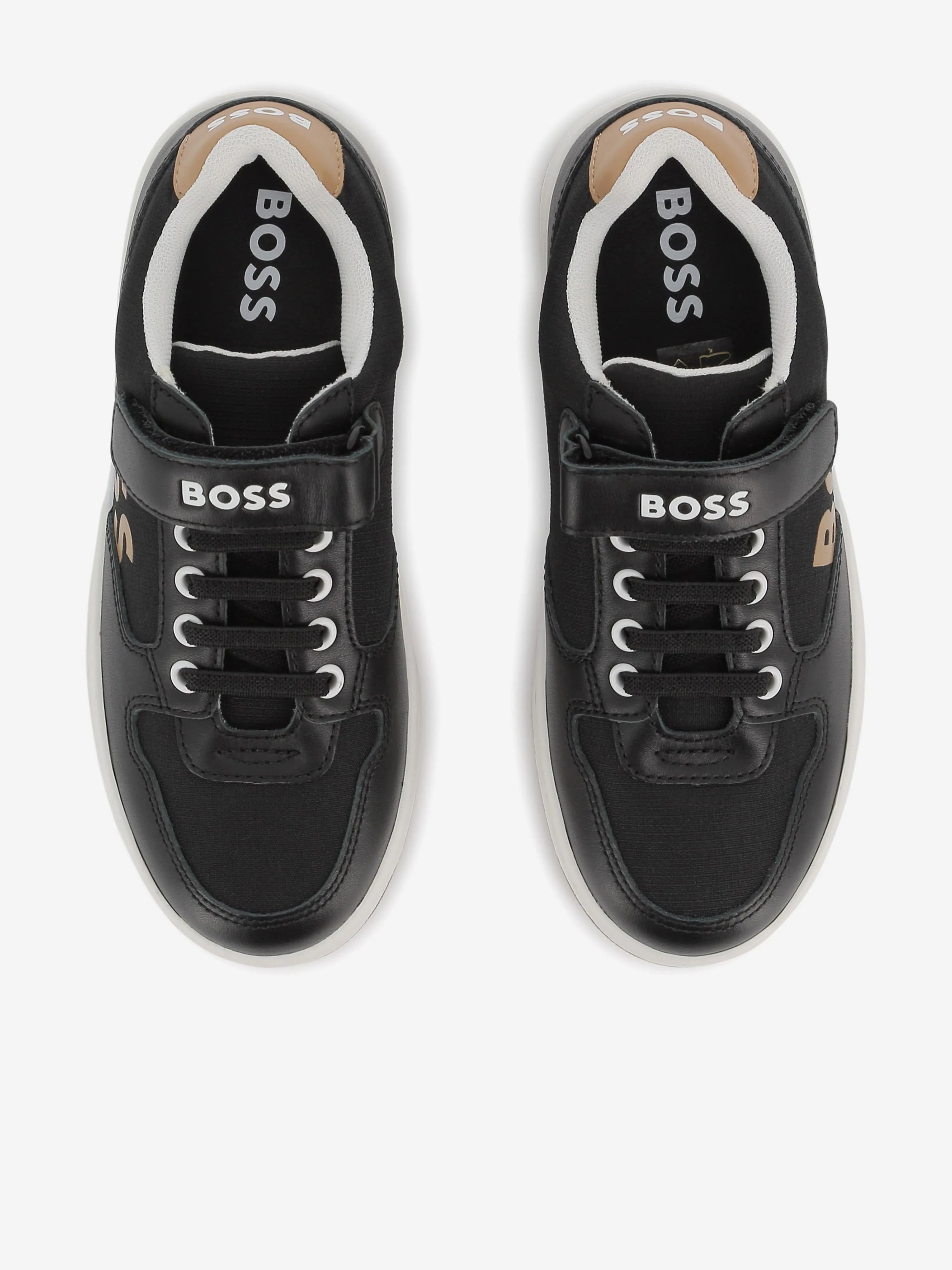 BOSS Boys Logo Sneakers in Schwarz